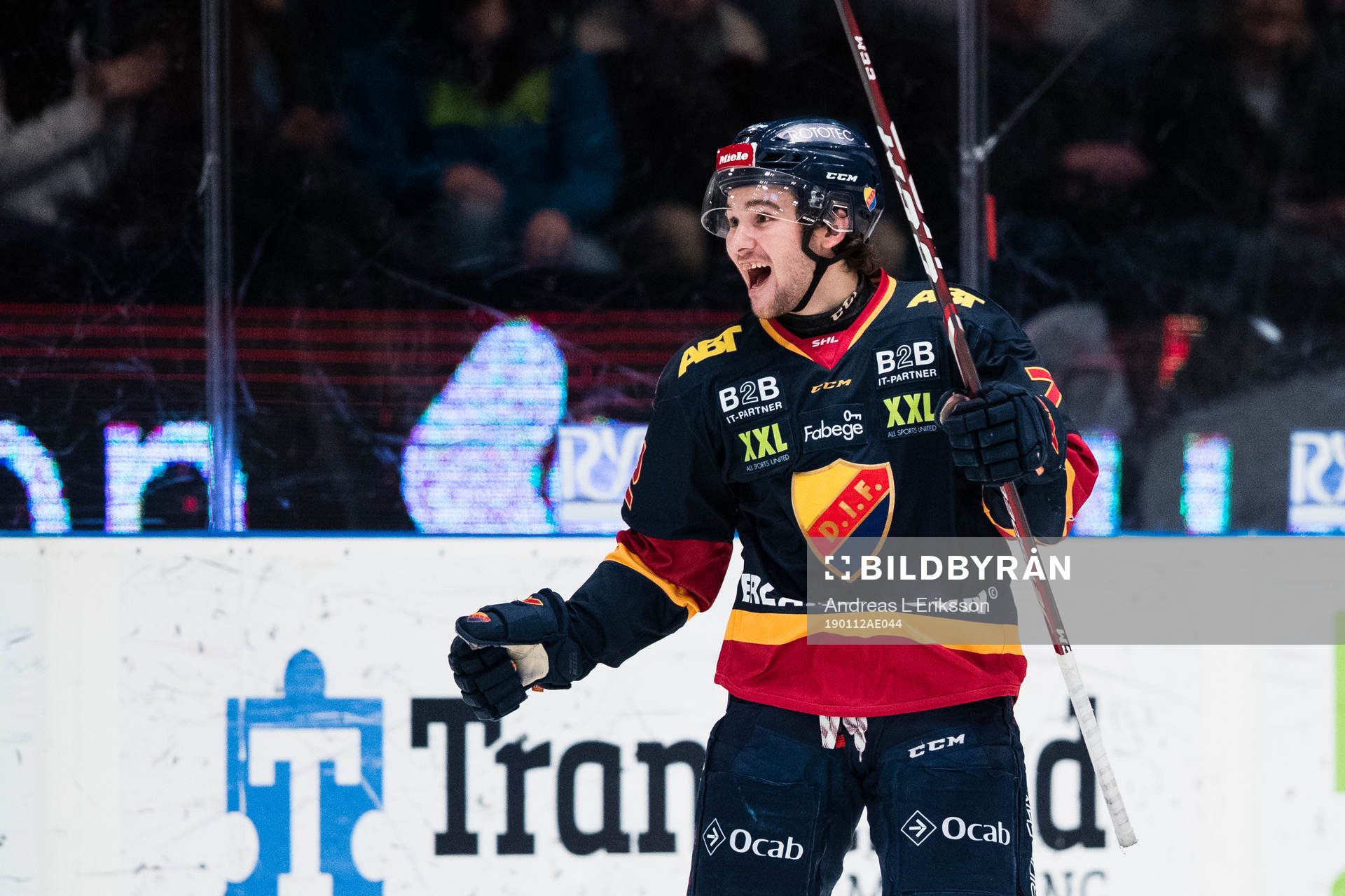 Djurgårdens Emil Bemström jublar
