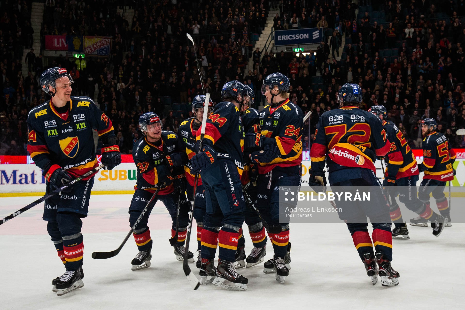 Djurgårdens spelare jublar