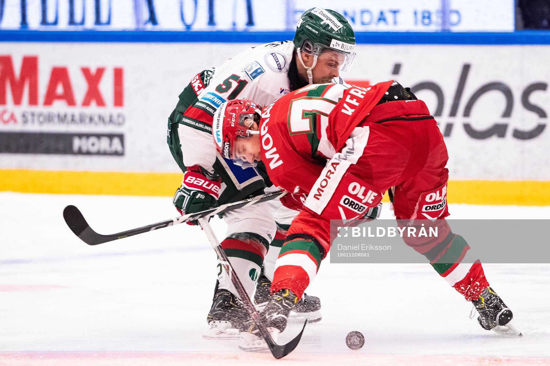 Frölundas Mats Rosseli Olsen och Moras Michael Keränen