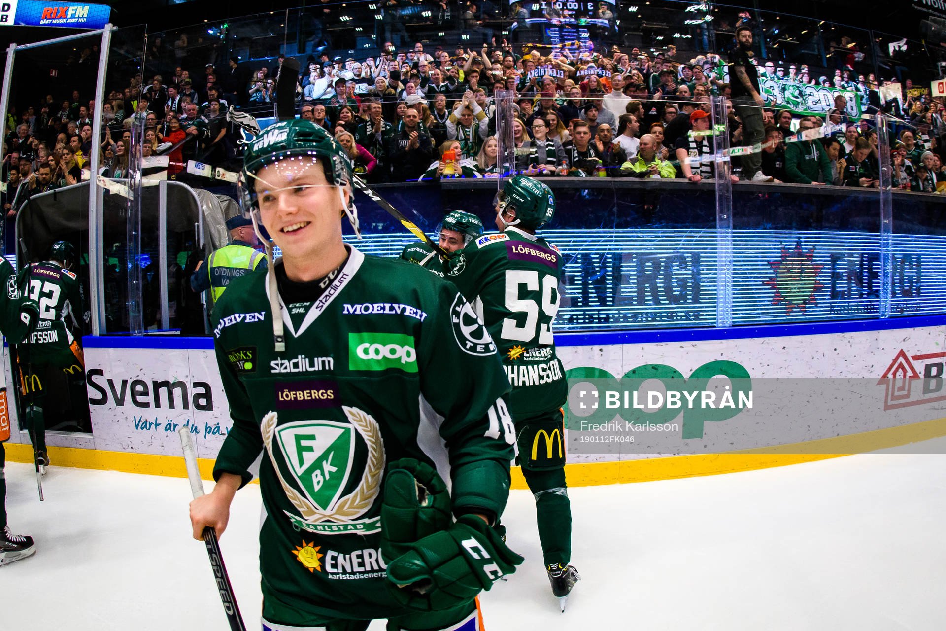 Färjestads Axel Ottosson jublar