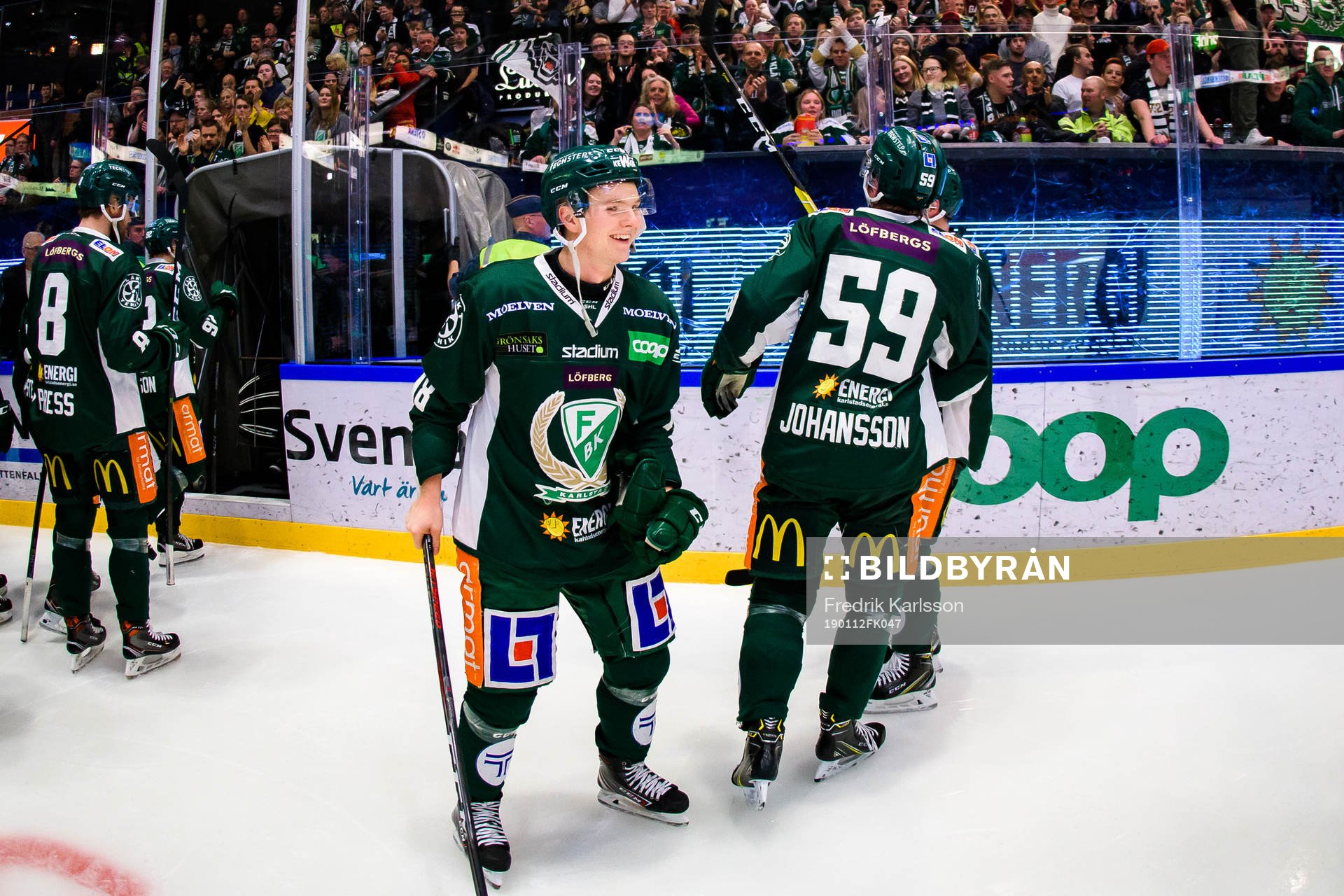 Färjestads Axel Ottosson jublar