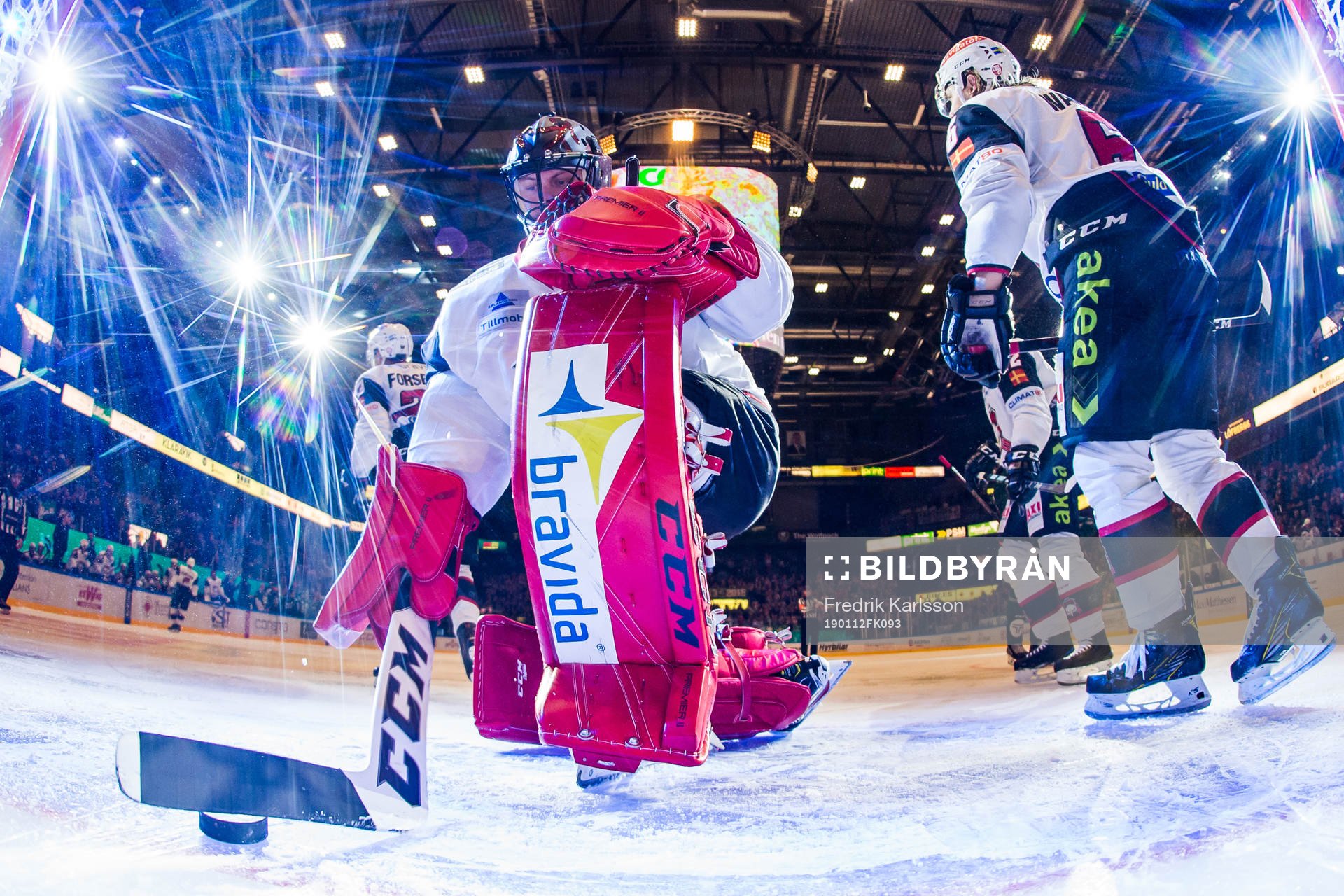 Malmö Redhawks målvakt Oscar Alsenfelt deppar