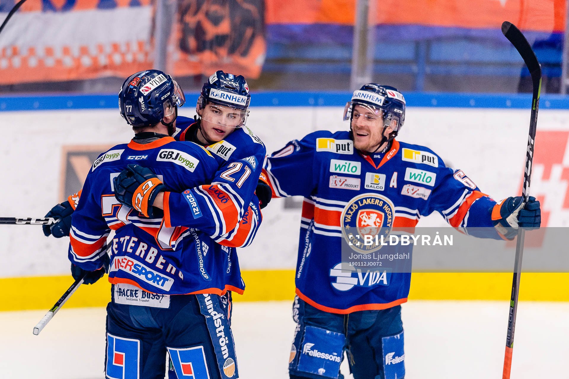 Växjös Pontus Netterberg, Filip Cederqvist och Erik