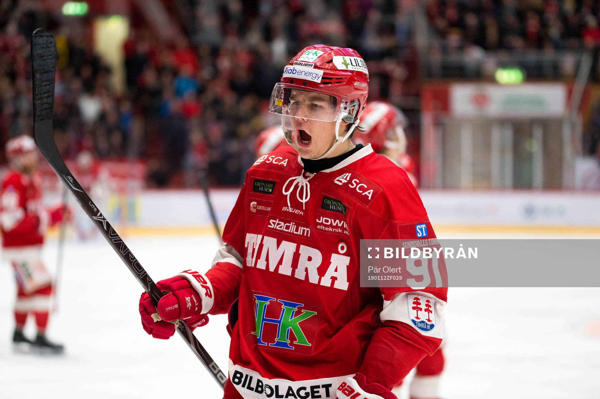Timrås Filip Hållander jublar