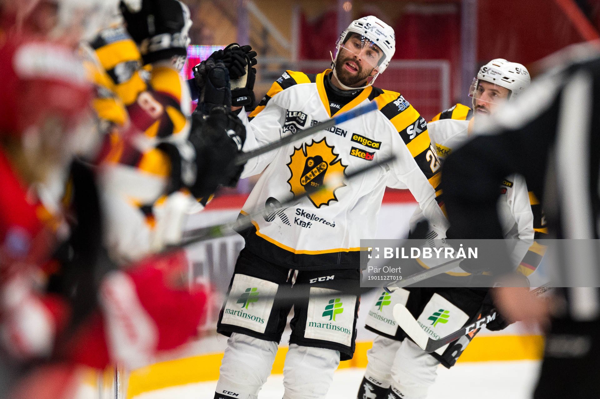 Skellefteås Johan Alm jublar