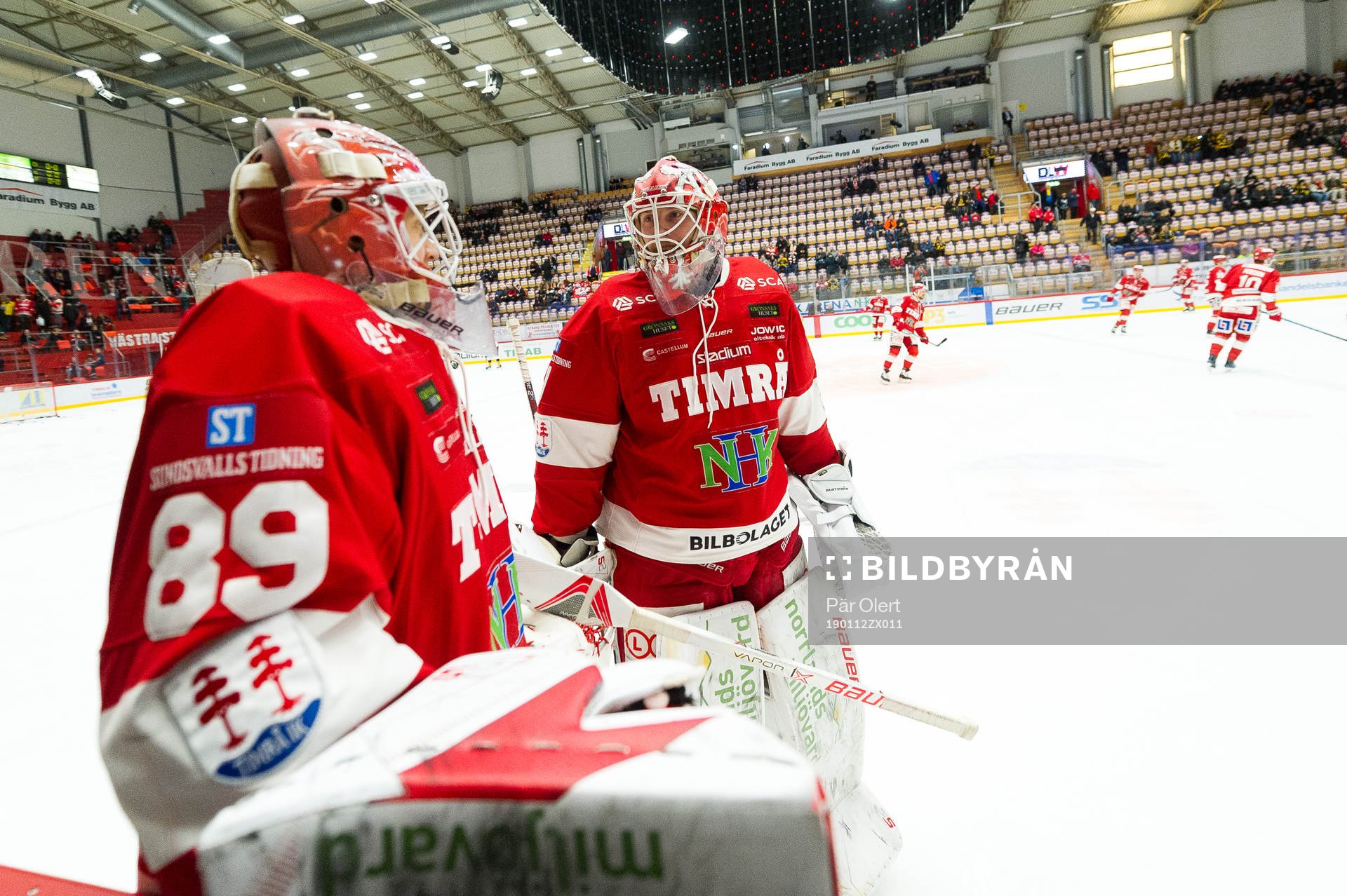 Timrås målvakter Niklas Svedberg och Victor Brattström