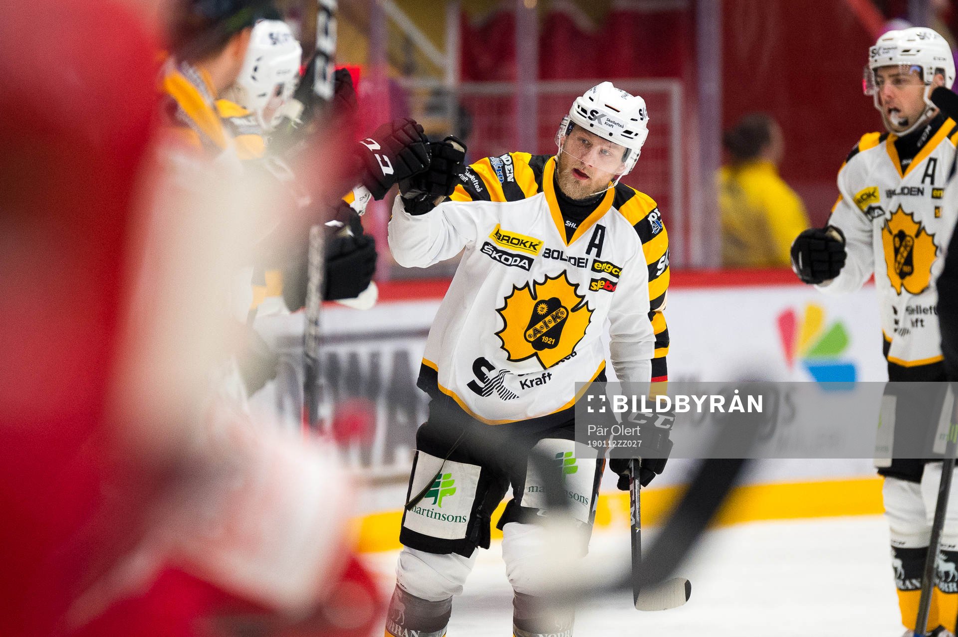 Skellefteås Oscar Möller jublar