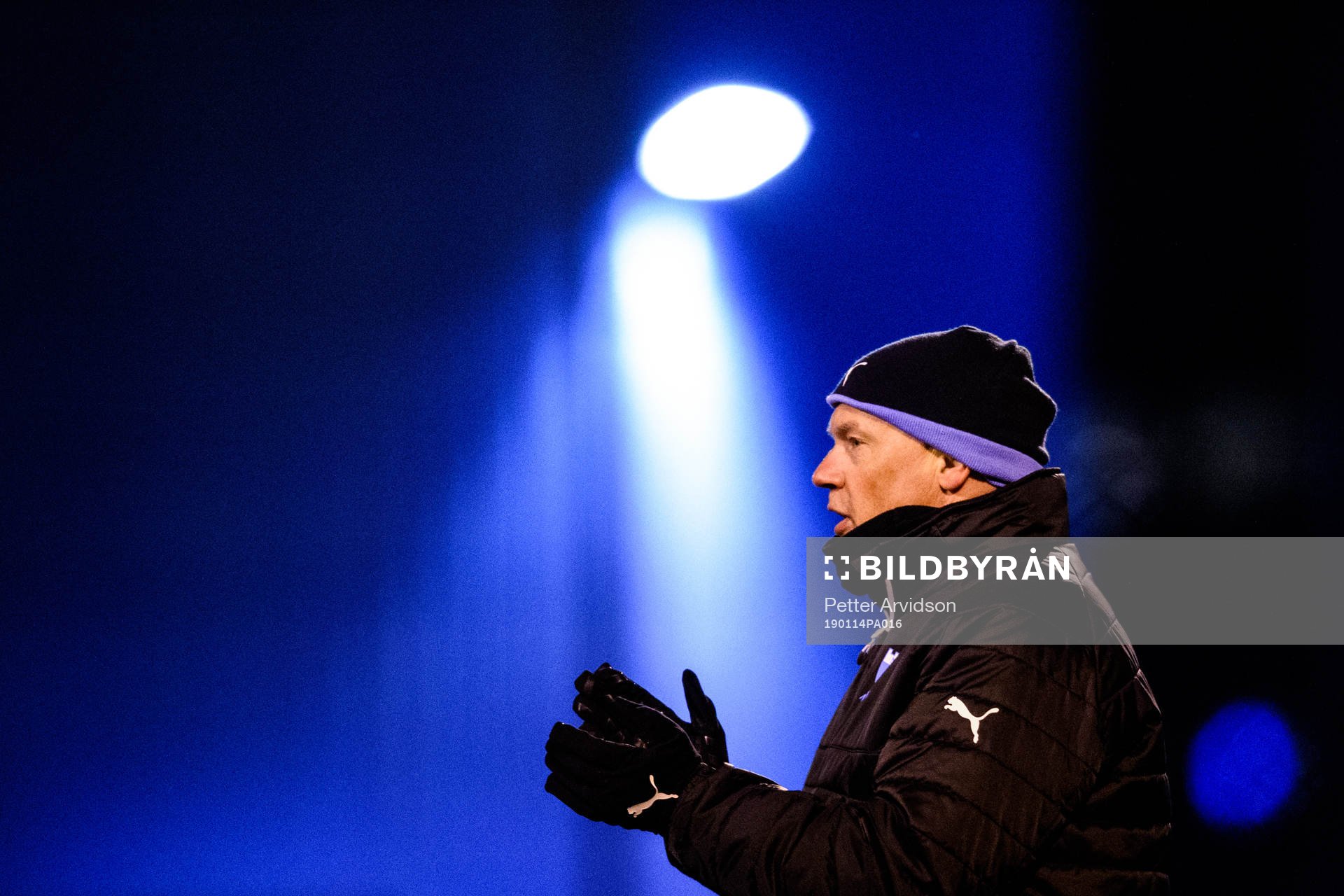 Tränare Uwe Rösler under en fotbollsträning med Malmö FF den 14 januari 2019 i Malmö.