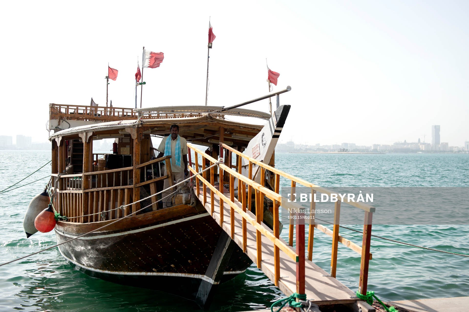 Traditional fishing boat in Doha, Qatar, where the 2022