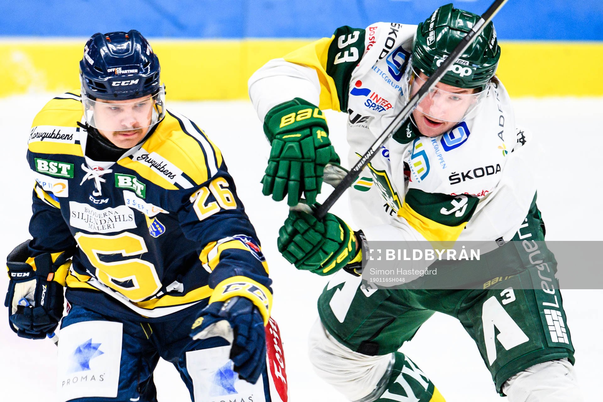 Södertäljes David Berg och Björklövens Marcus Jonsson