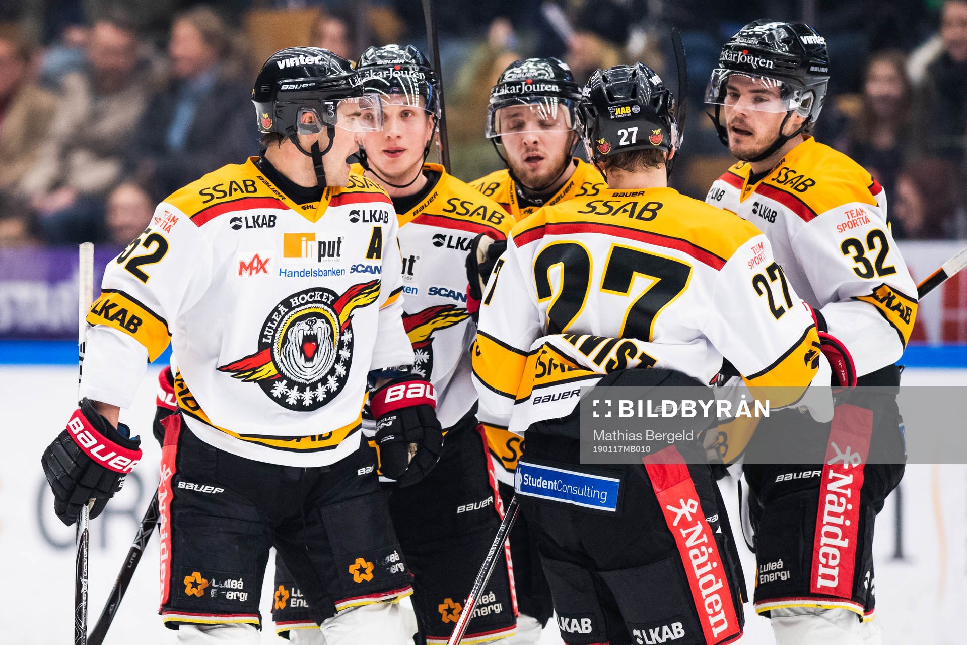 Luleås Karl Fabricius, Jonas Berglund, Robin Kovacs, Nils