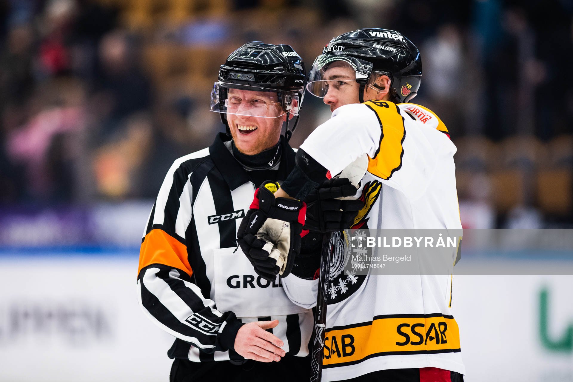 Domare Mikael Sjöqvist och Luleås Johan Forsberg