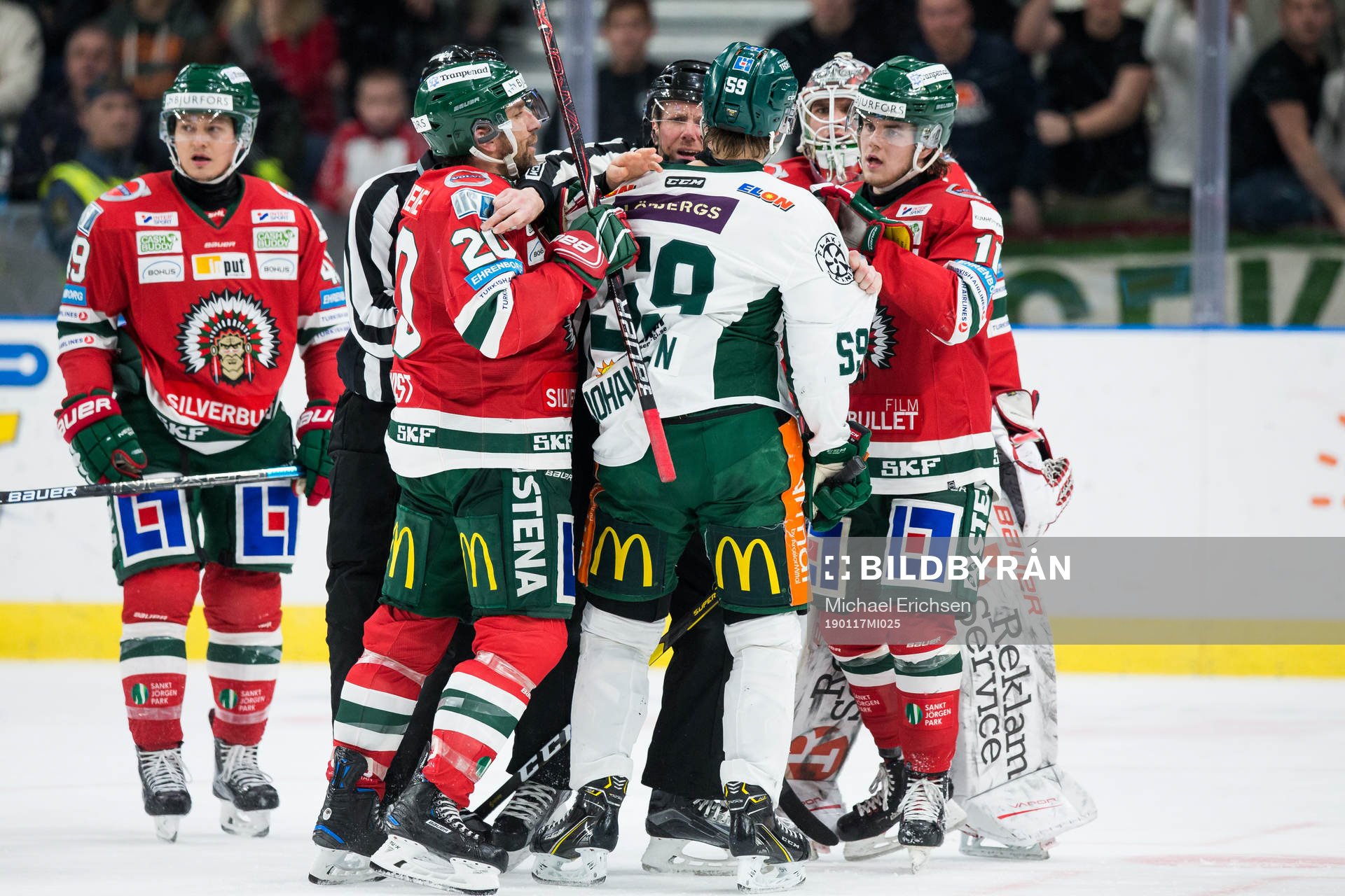 Frölunda Joel Lundqvist och Samuel Fagemo irriterade på