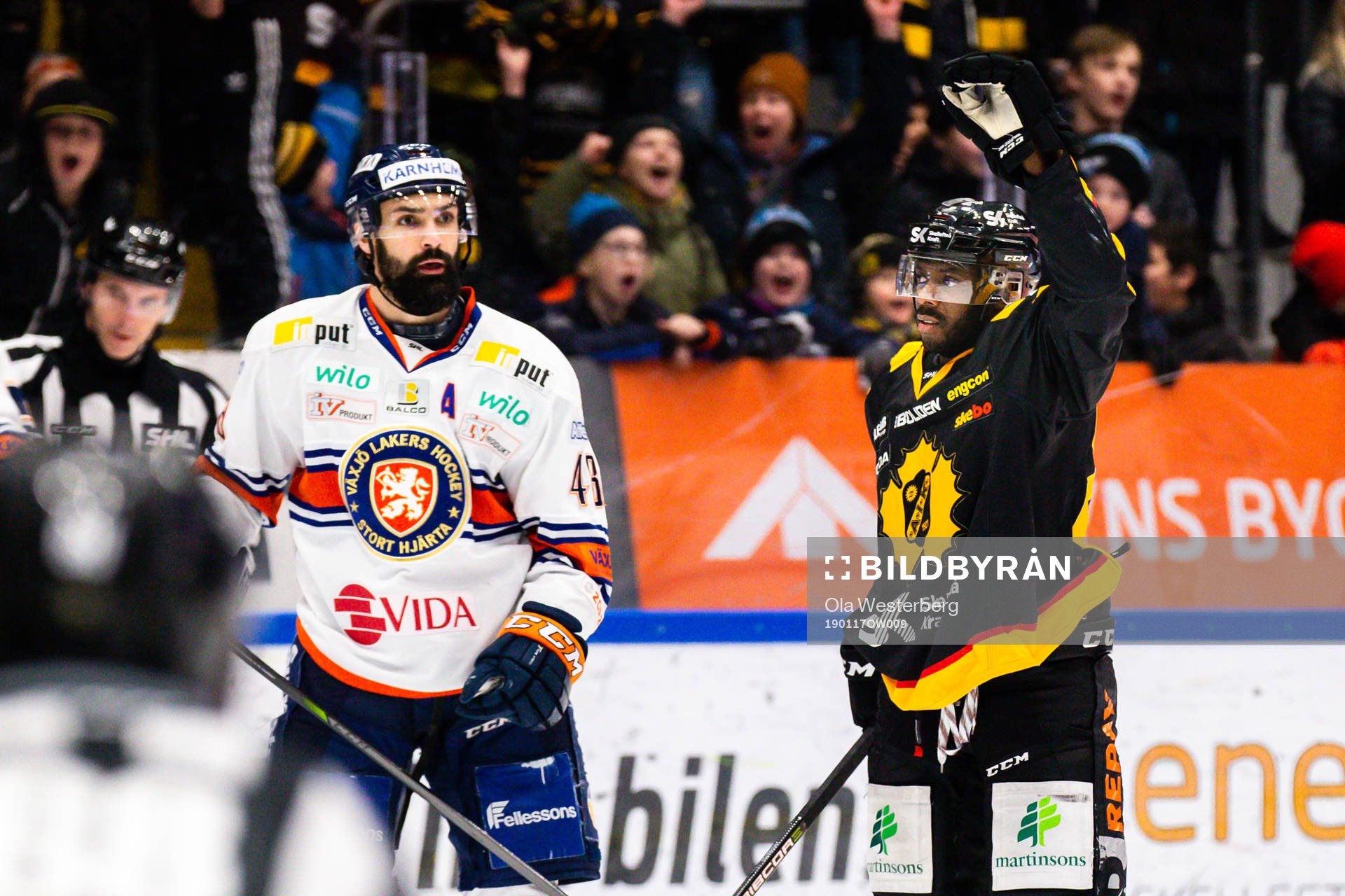 Skellefteås Edwin Hedberg jublar