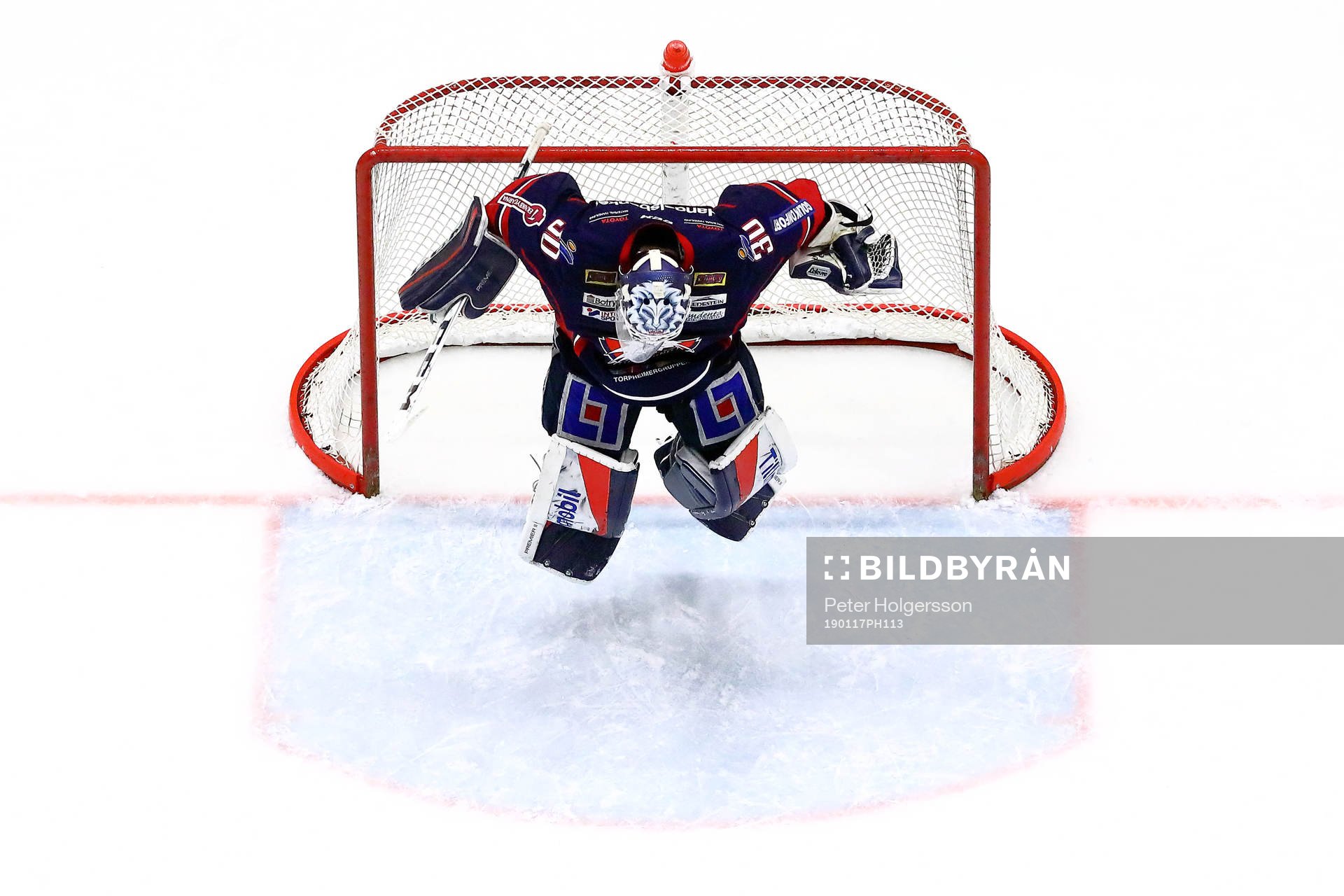 Linköpings målvakt Jacob Johansson jublar