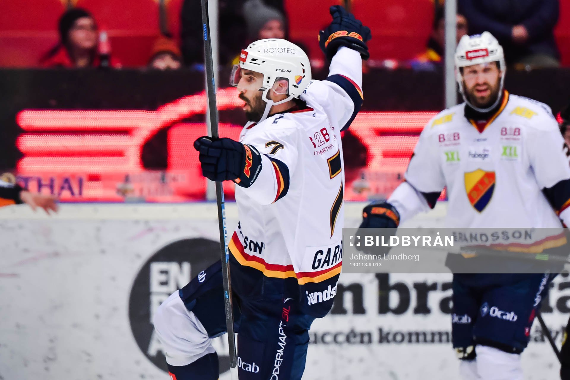 Djurgårdens Jason Garrison jublar
