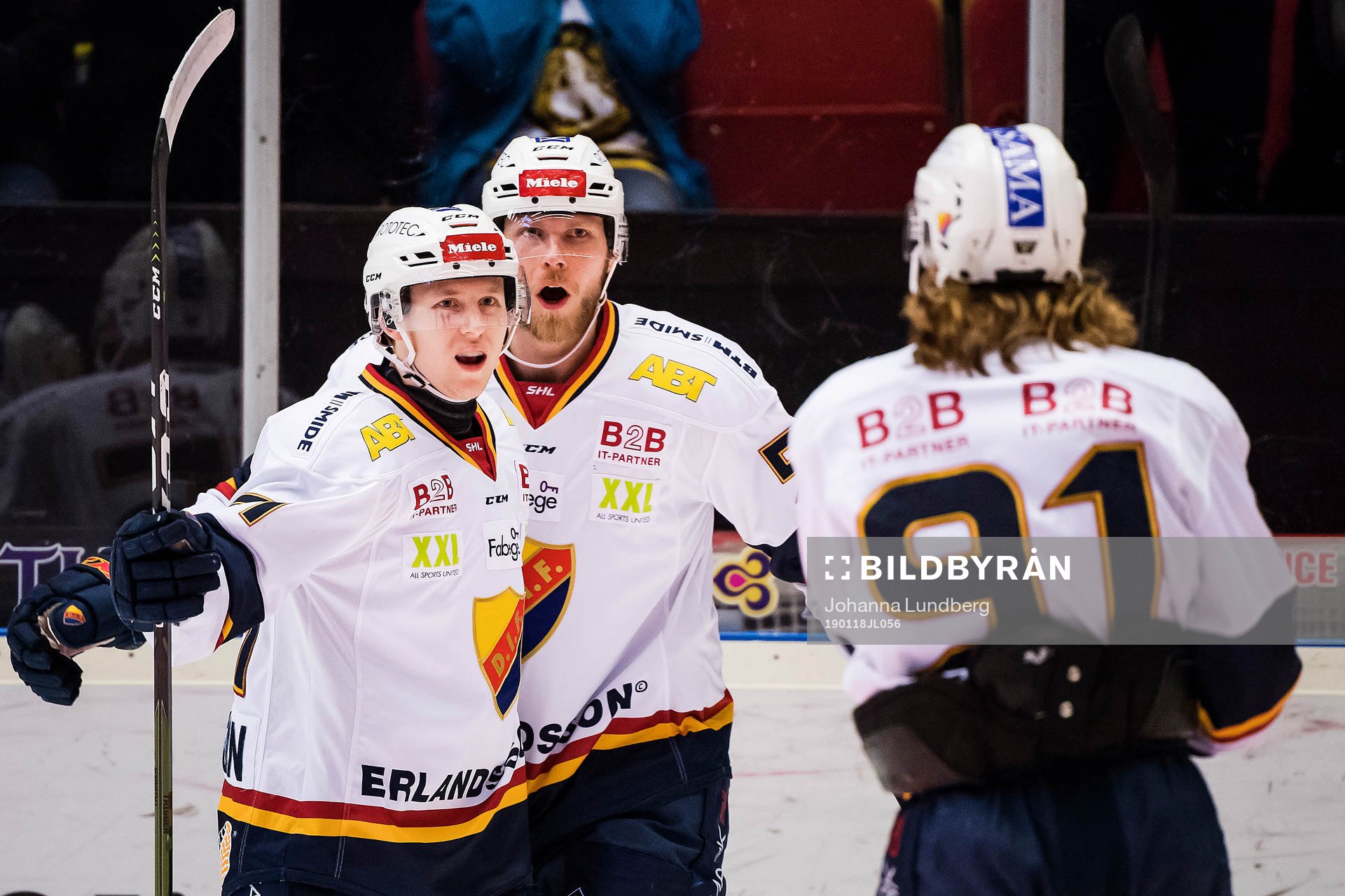 Djurgårdens Jonathan Davidsson gör 0-1 och jublar med