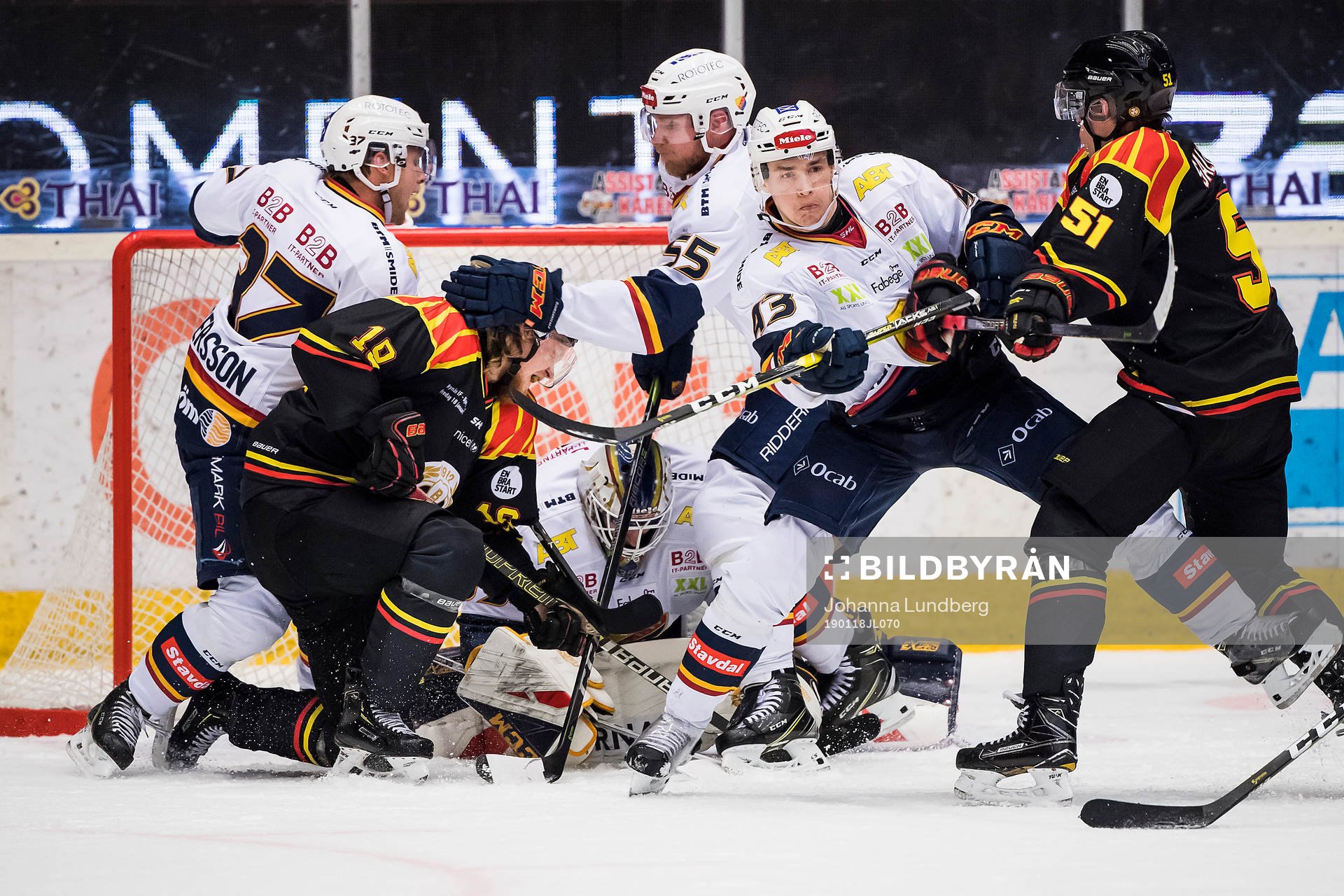 Brynäs Marcus Ersson och Tomi Sallinen framför
