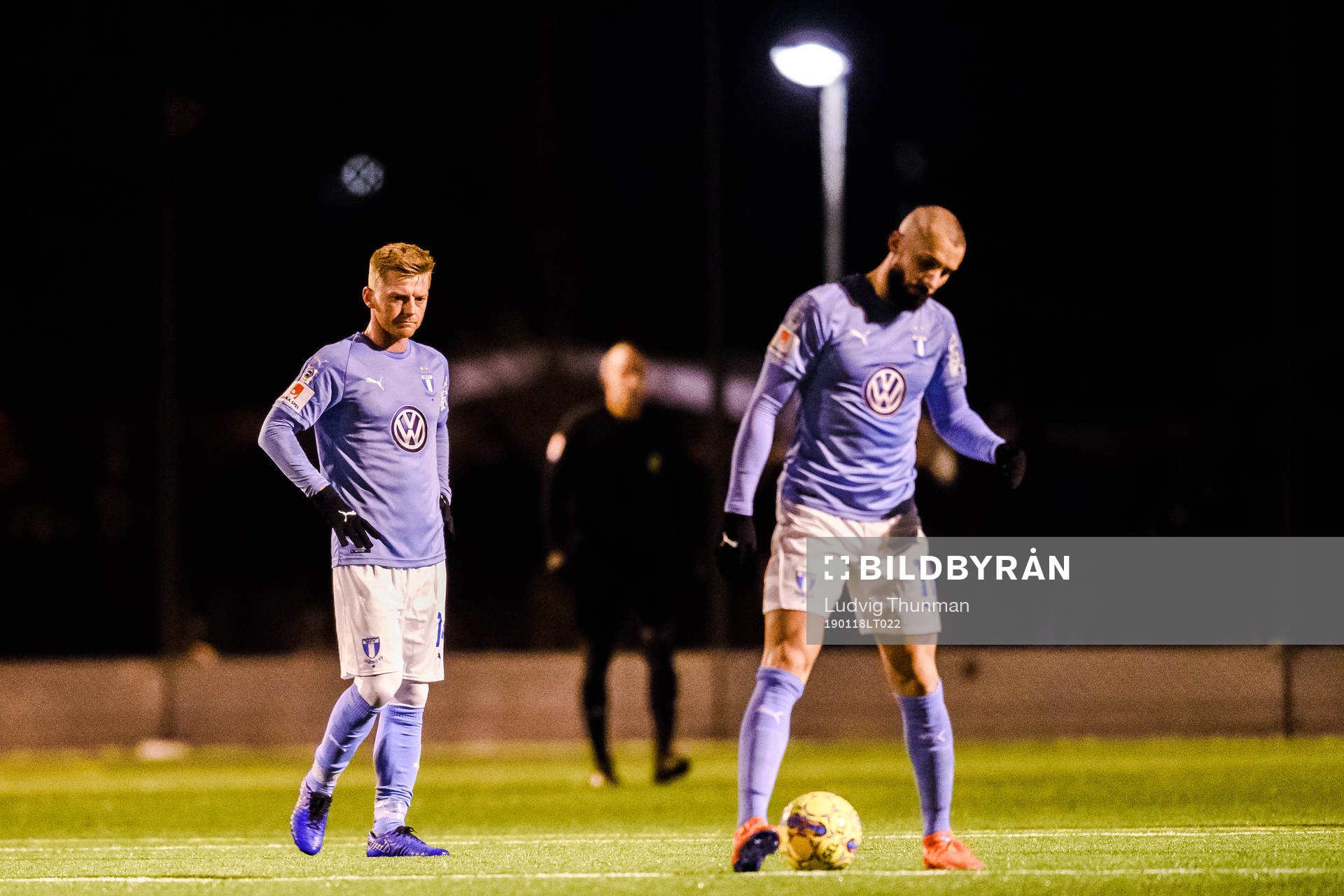 Malmö FFs Anders Christiansen och Guillermo Molins deppar