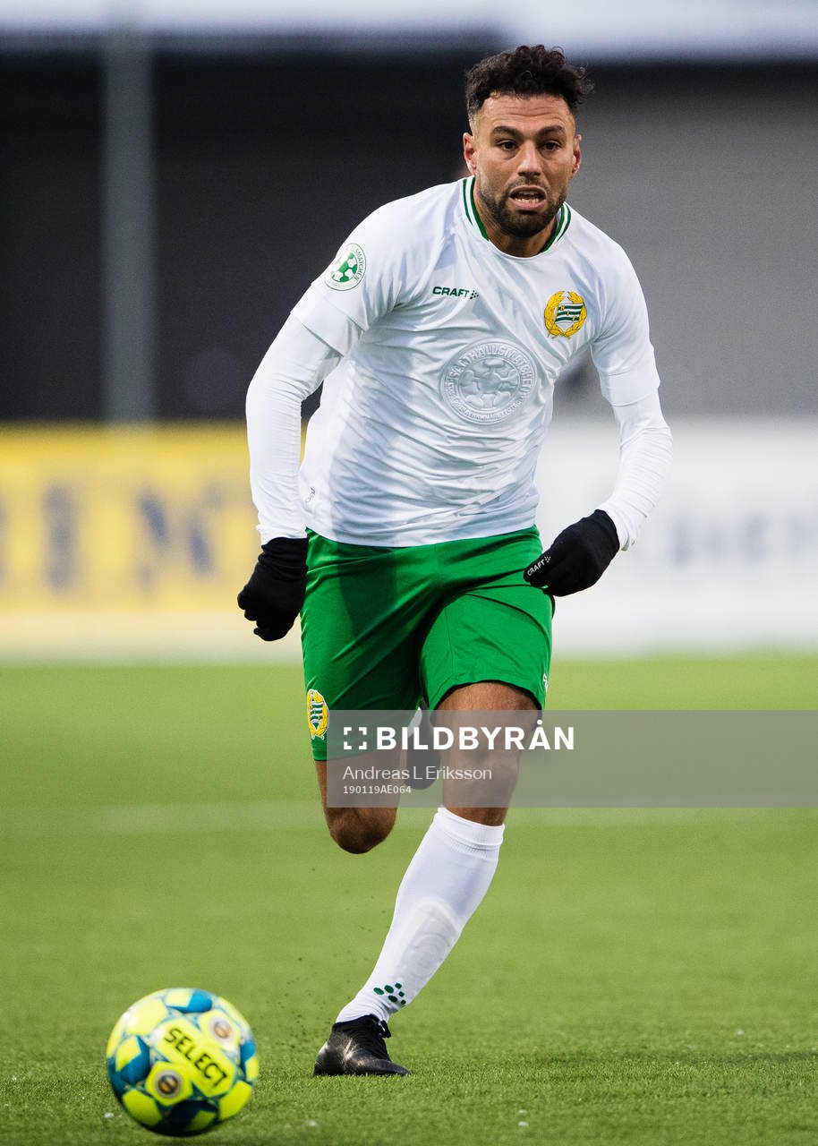 Hammarbys Imad Khalili under träningsmatchen i fotboll mellan Frej och Hammarby den 19 januari 2019 i Stockholm. 