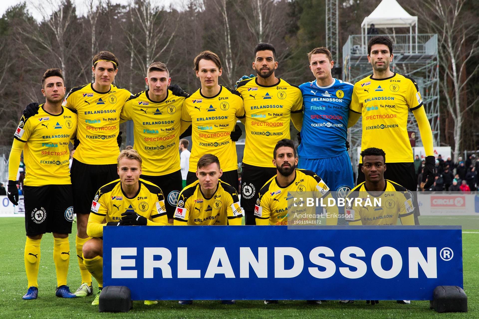 Frejs startelva innan träningsmatchen i fotboll mellan