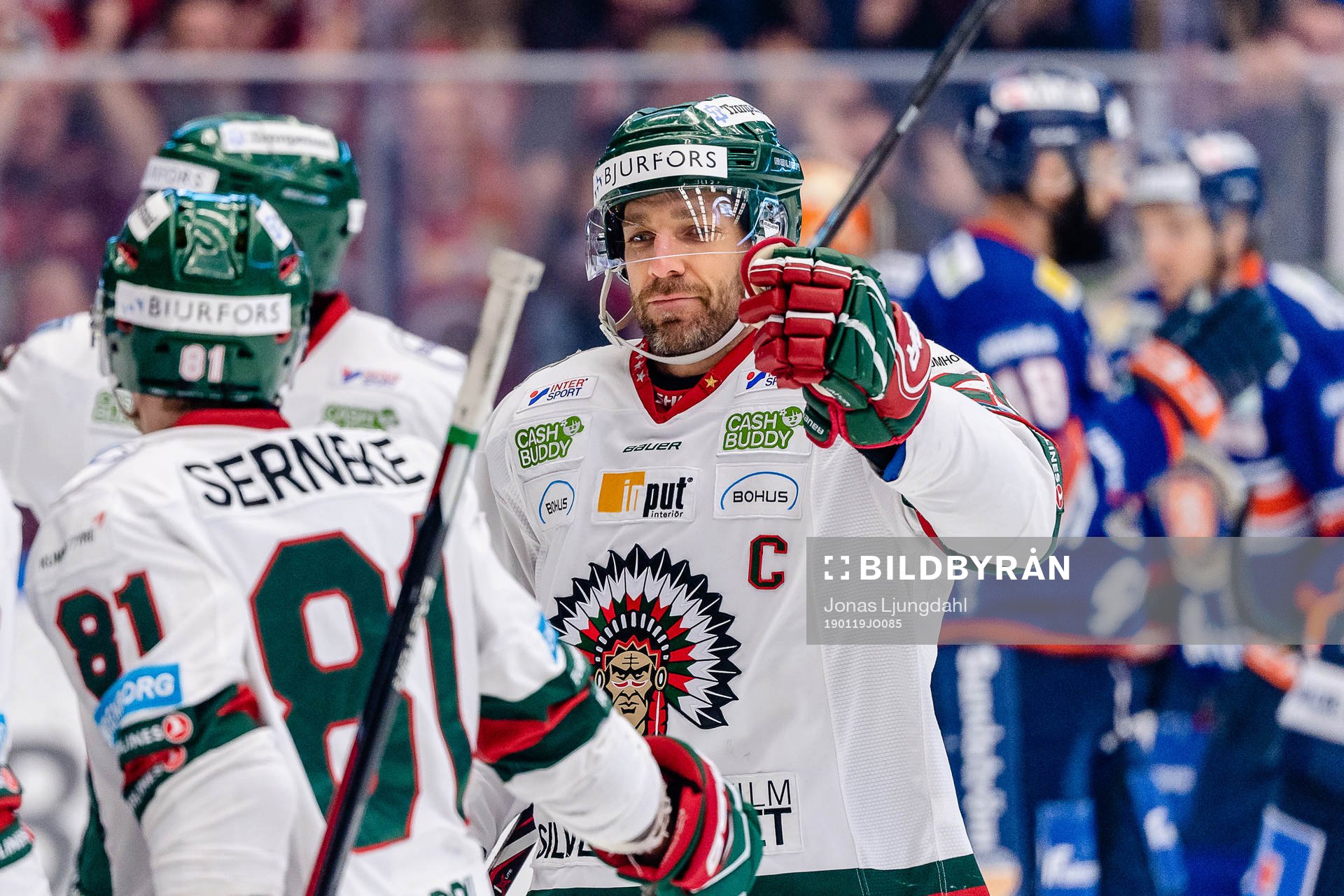 Frölunda Joel Lundqvist jublar