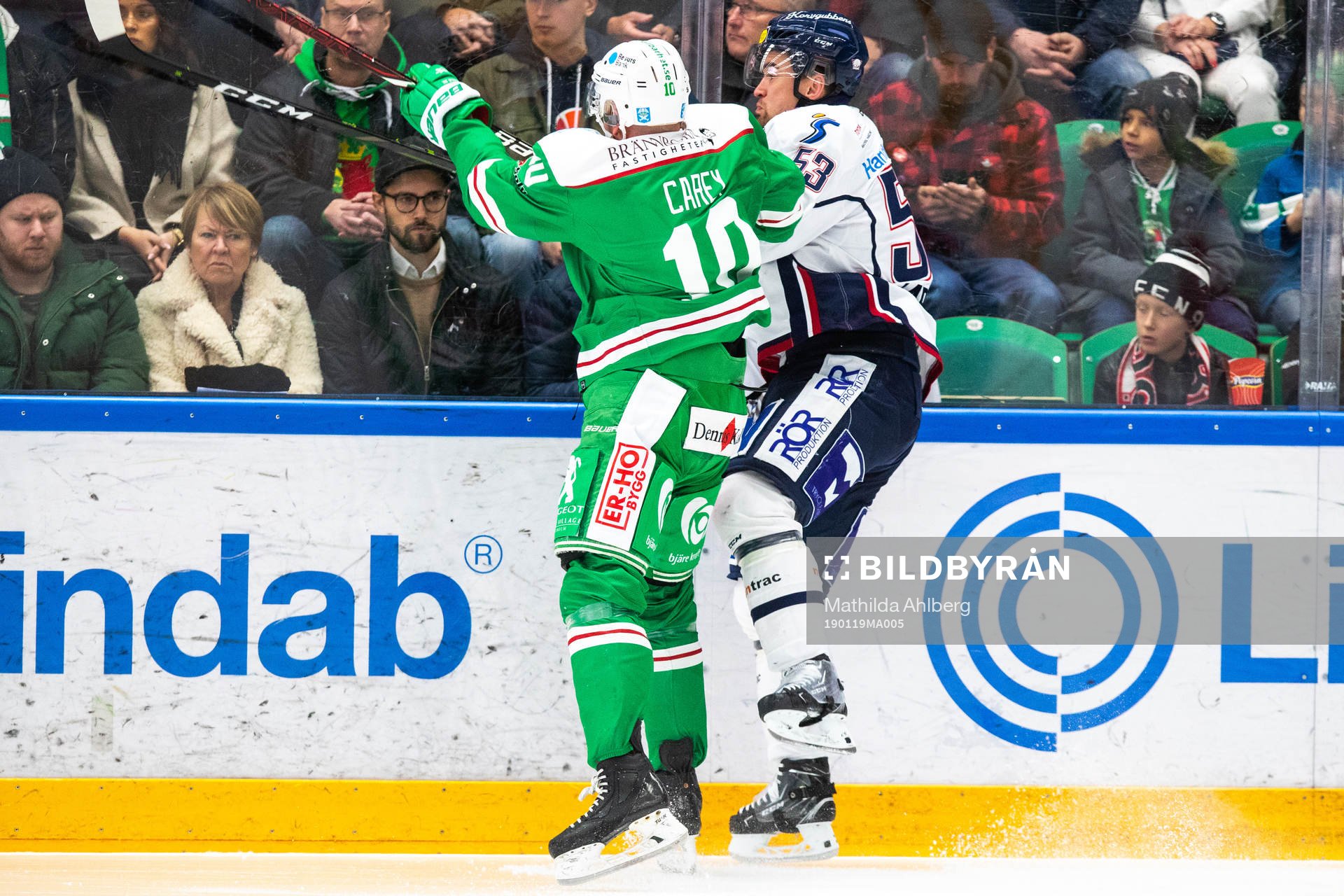 Rögles Matt Carey och Linköpings Eddie Larsson