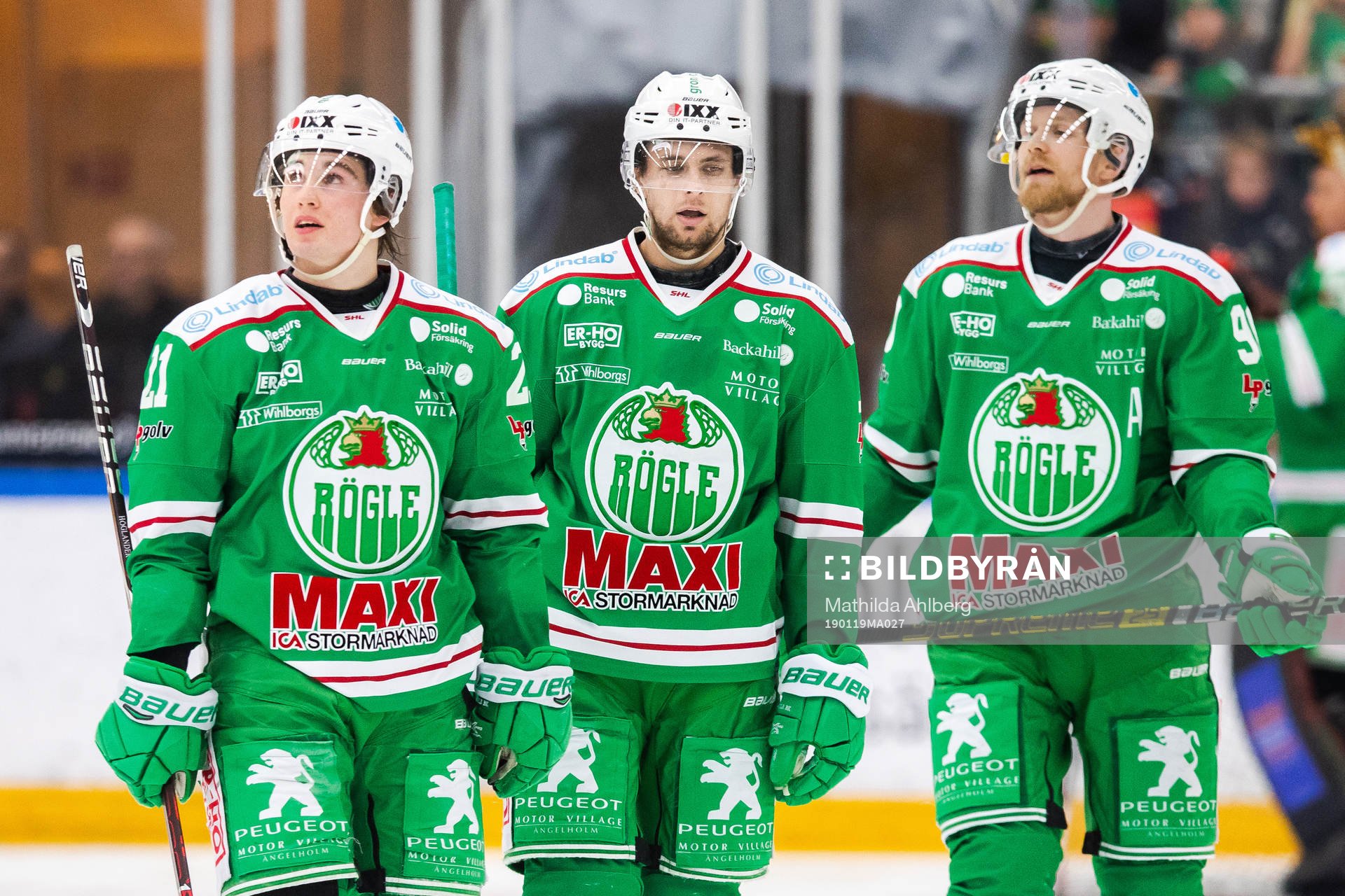 Rögles Nils Höglander, Daniel Zaar och Ted Brithén deppar