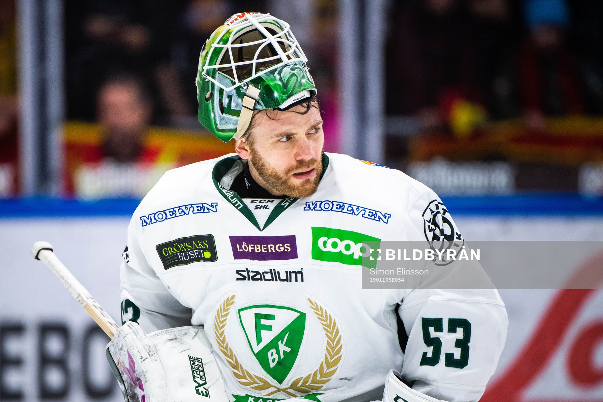 Färjestads målvakt Markus Svensson