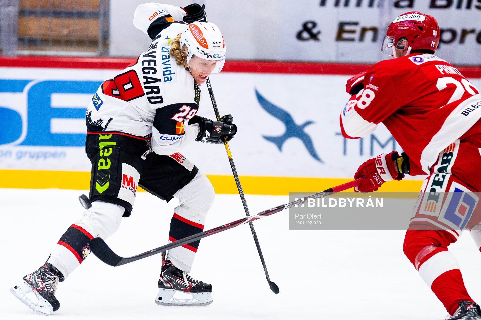 Malmö Redhawks Jens Olsson och Timrås David Printz