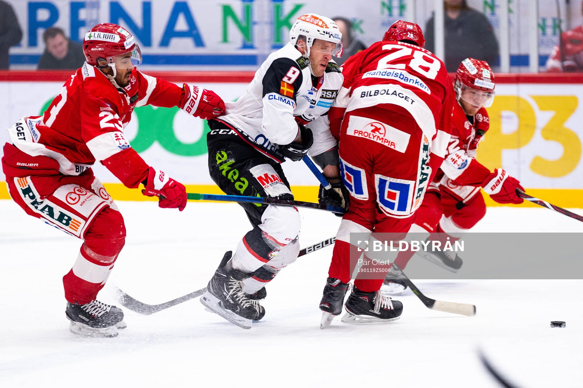 Timrås Jeremy Boyce och Malmö Redhawks Frederik Storm