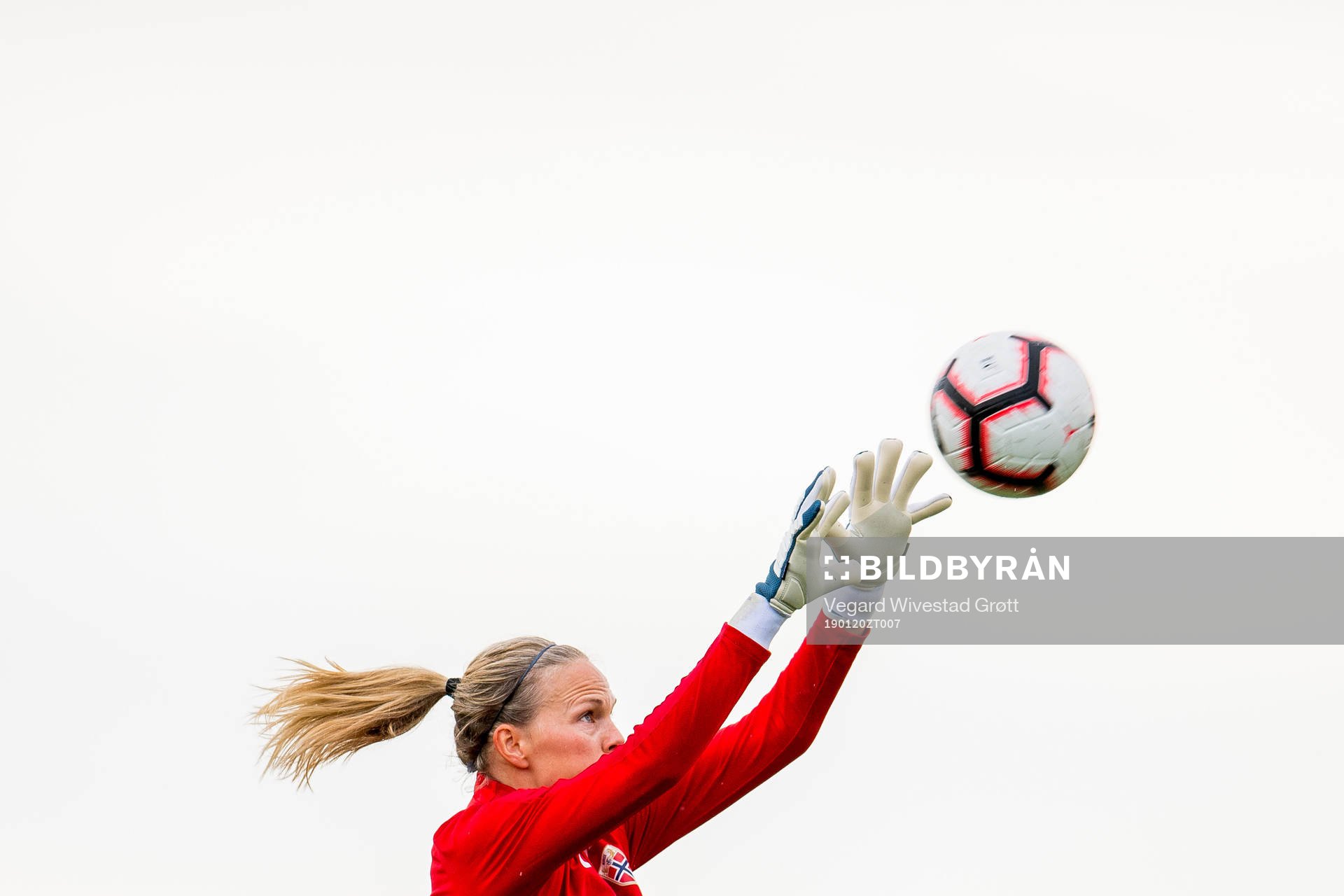 Goalkeeper Ingrid Hjelmseth of Norway