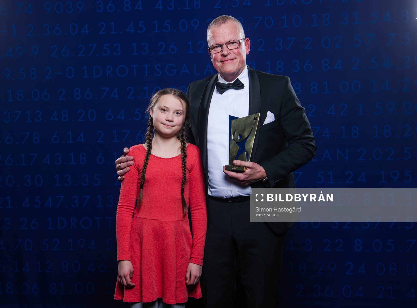 Prisutdelare Greta Thunberg och Förbundskapten Janne
