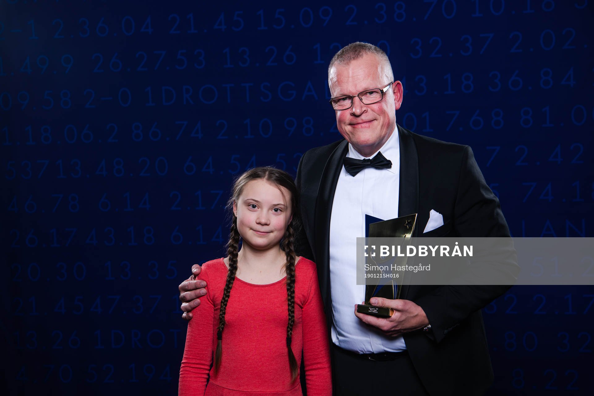 Prisutdelare Greta Thunberg och Förbundskapten Janne
