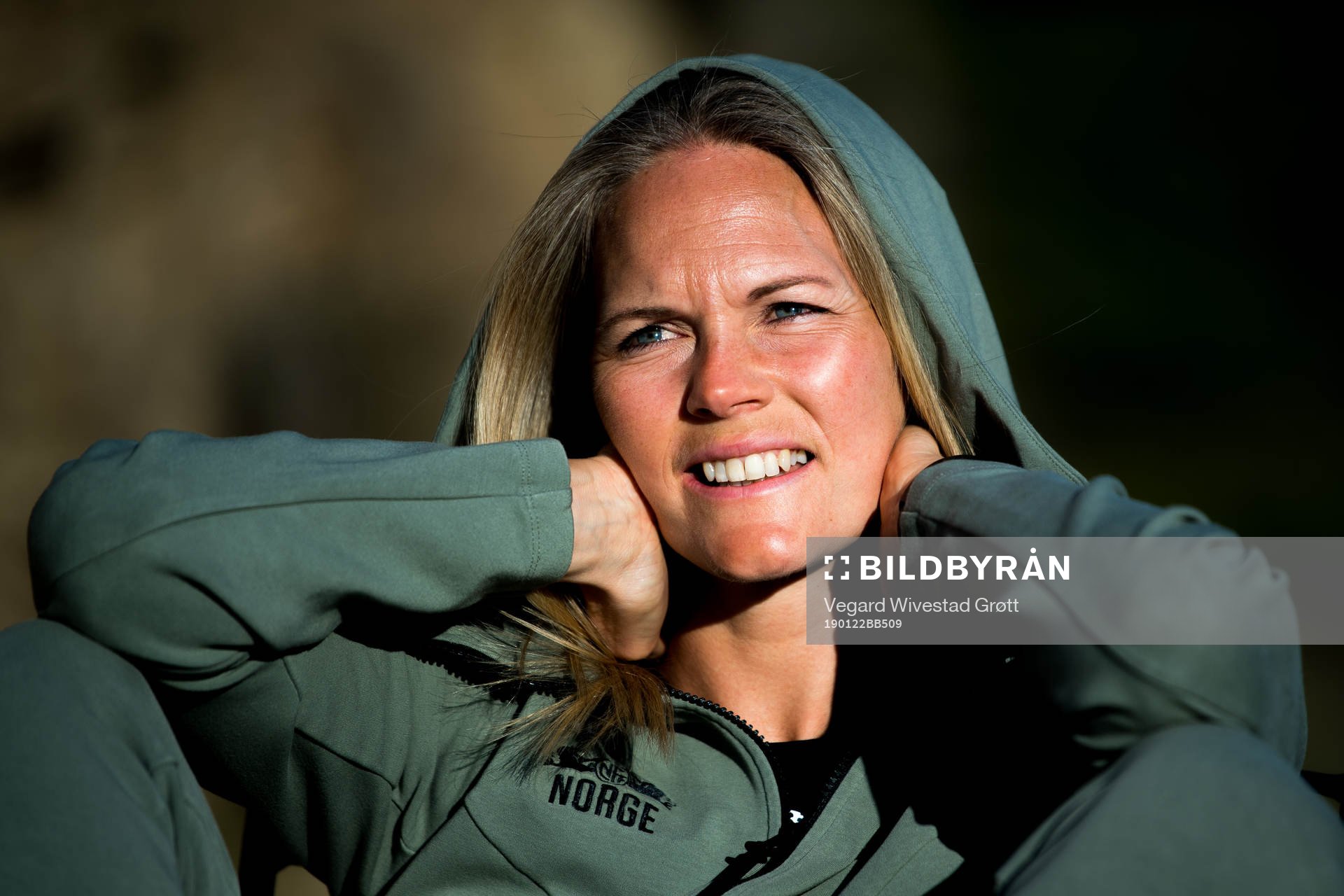 Goalkeeper Ingrid Hjelmseth of Norway poses for a portrait