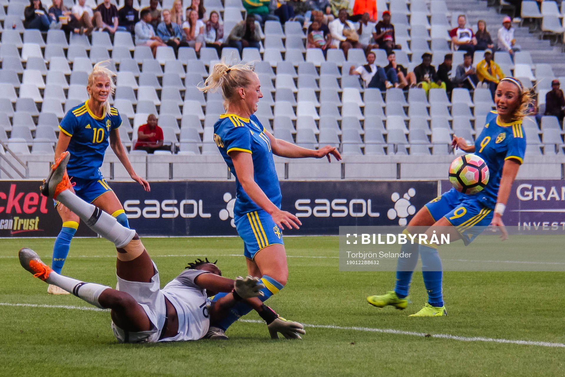 Sofia Jakobsson , Stina Blackstenius and Kosovare Asllani