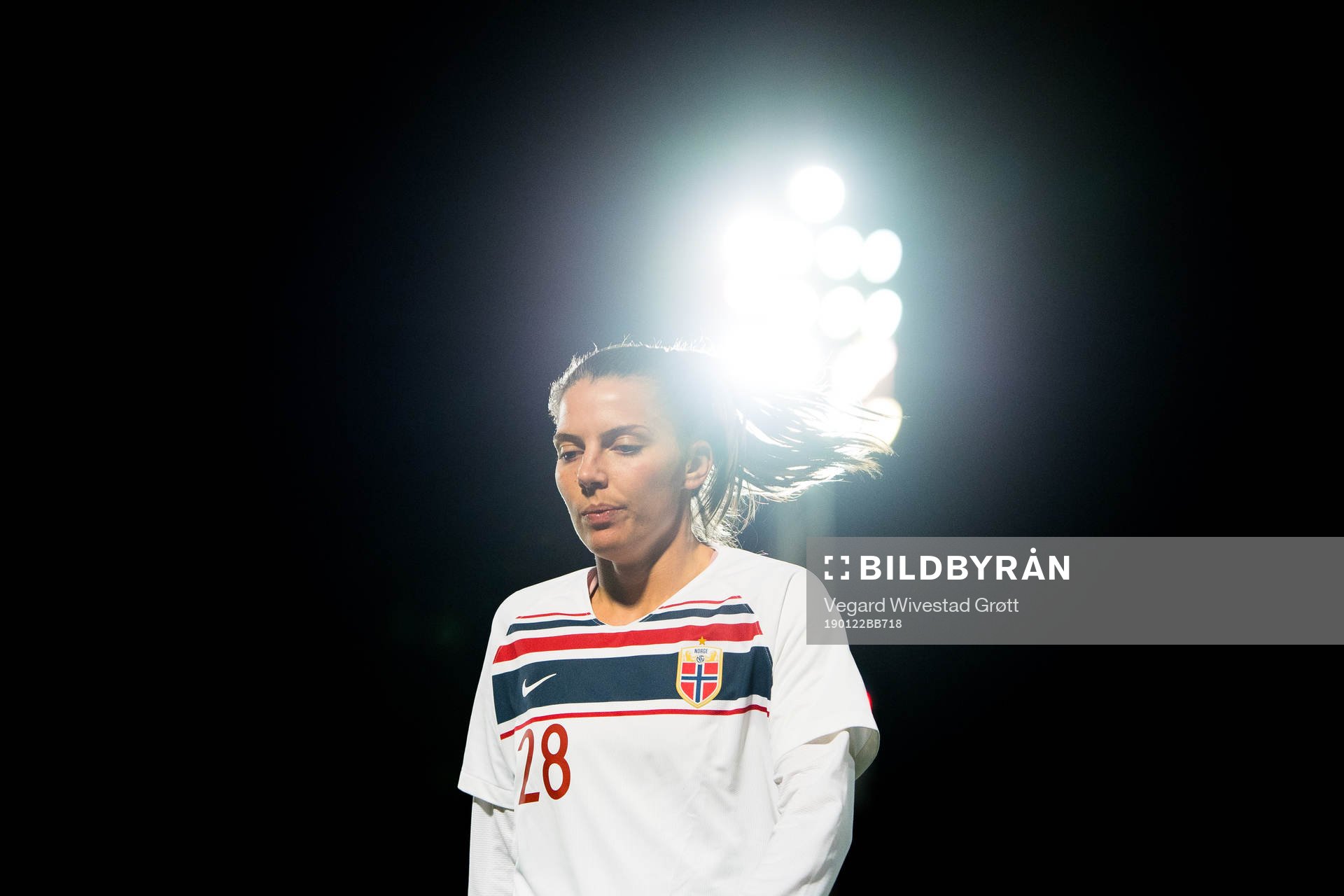 Cecilie Redisch Kvamme of Norway at half-time