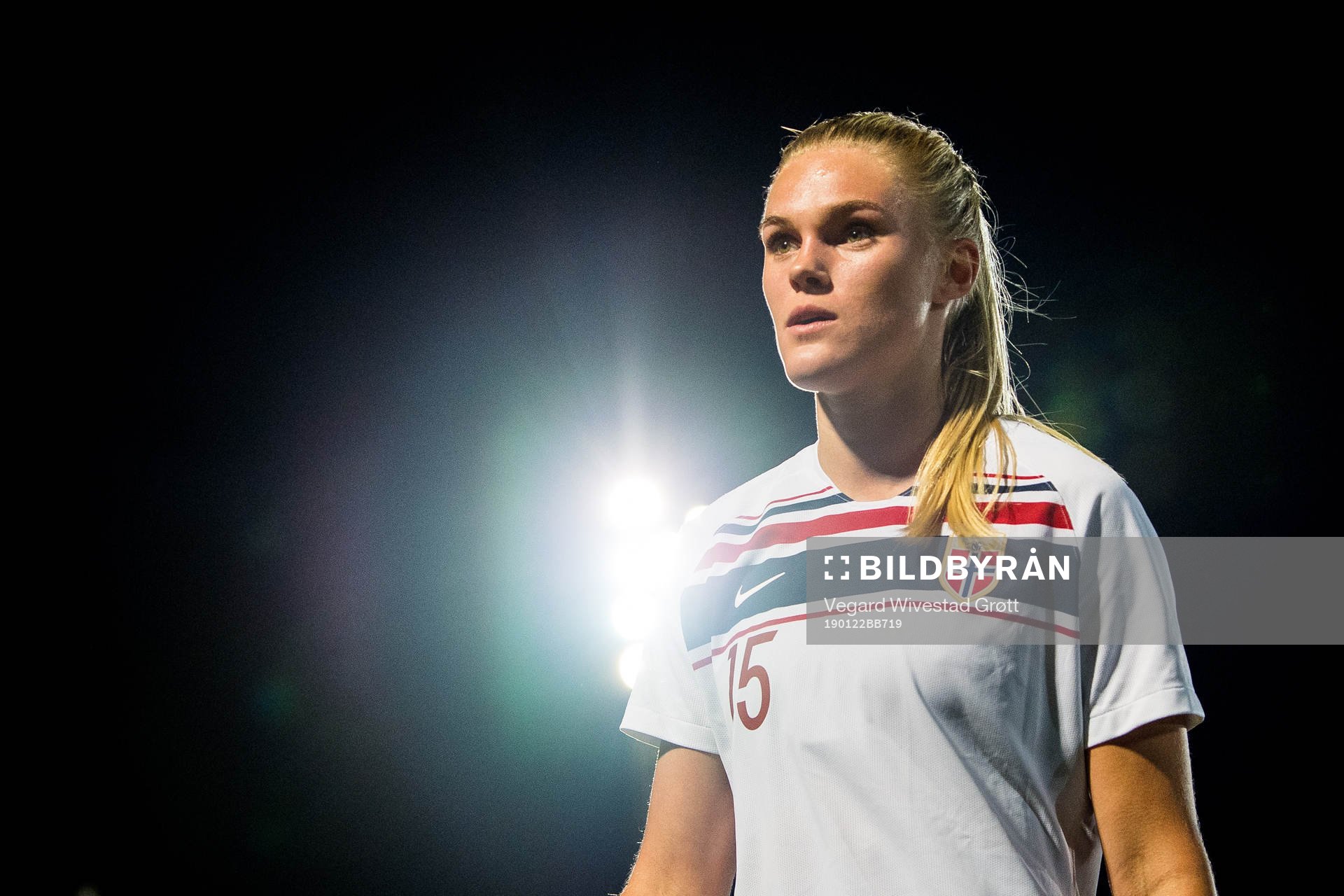 Kristine Leine of Norway at half-time