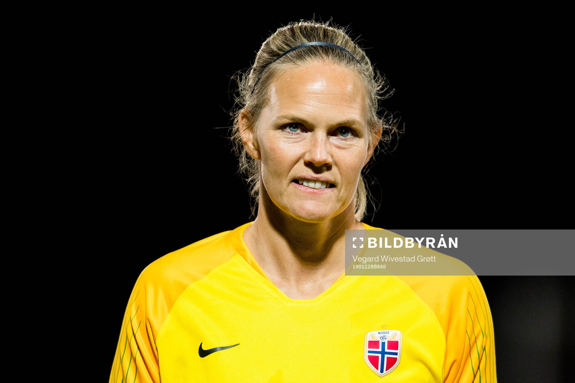Goalkeeper Ingrid Hjelmseth of Norway after the international friendly match between Norway and Canada on January 22, 2019 in La Manga.