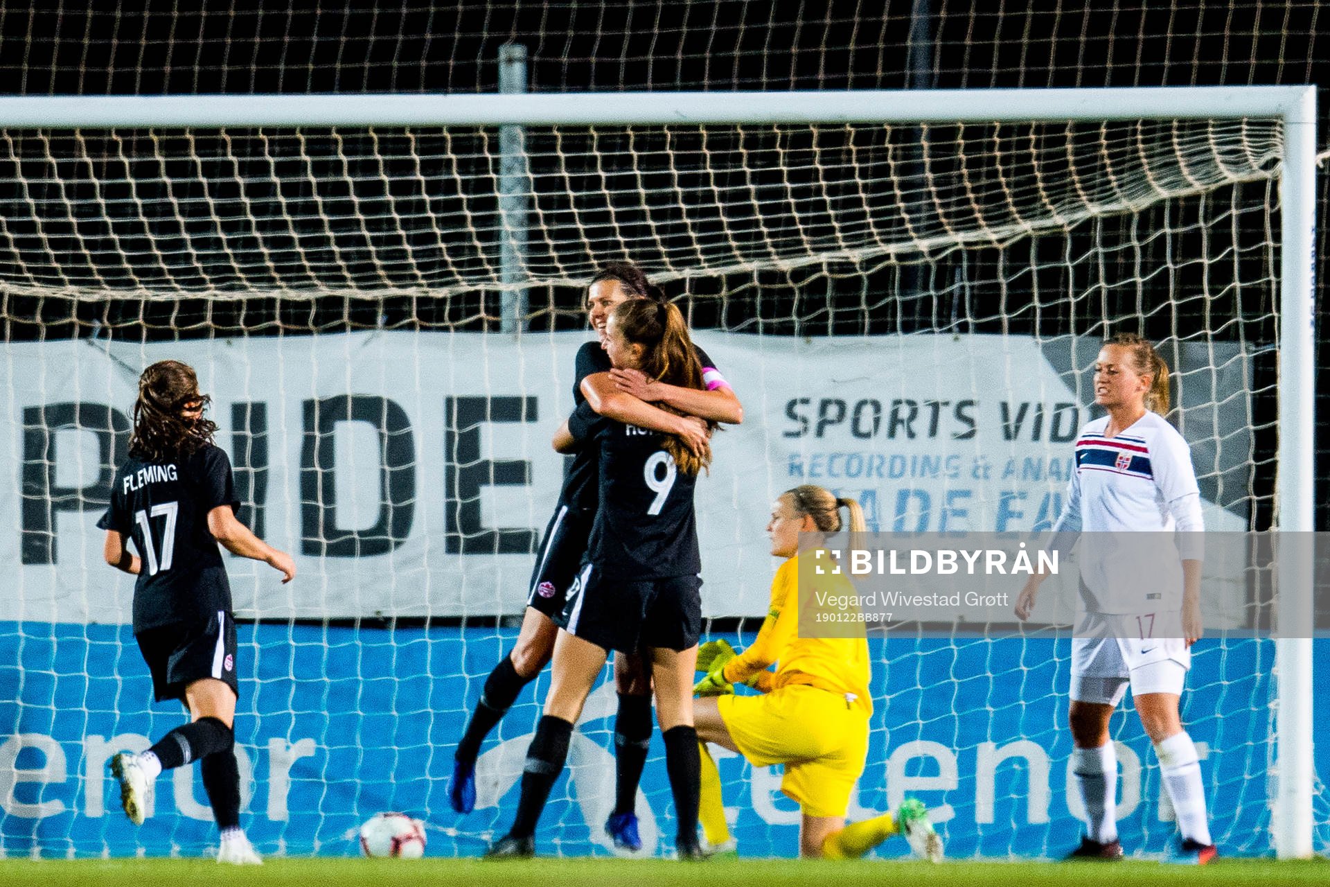 Christine Sinclair of Canada celebrates