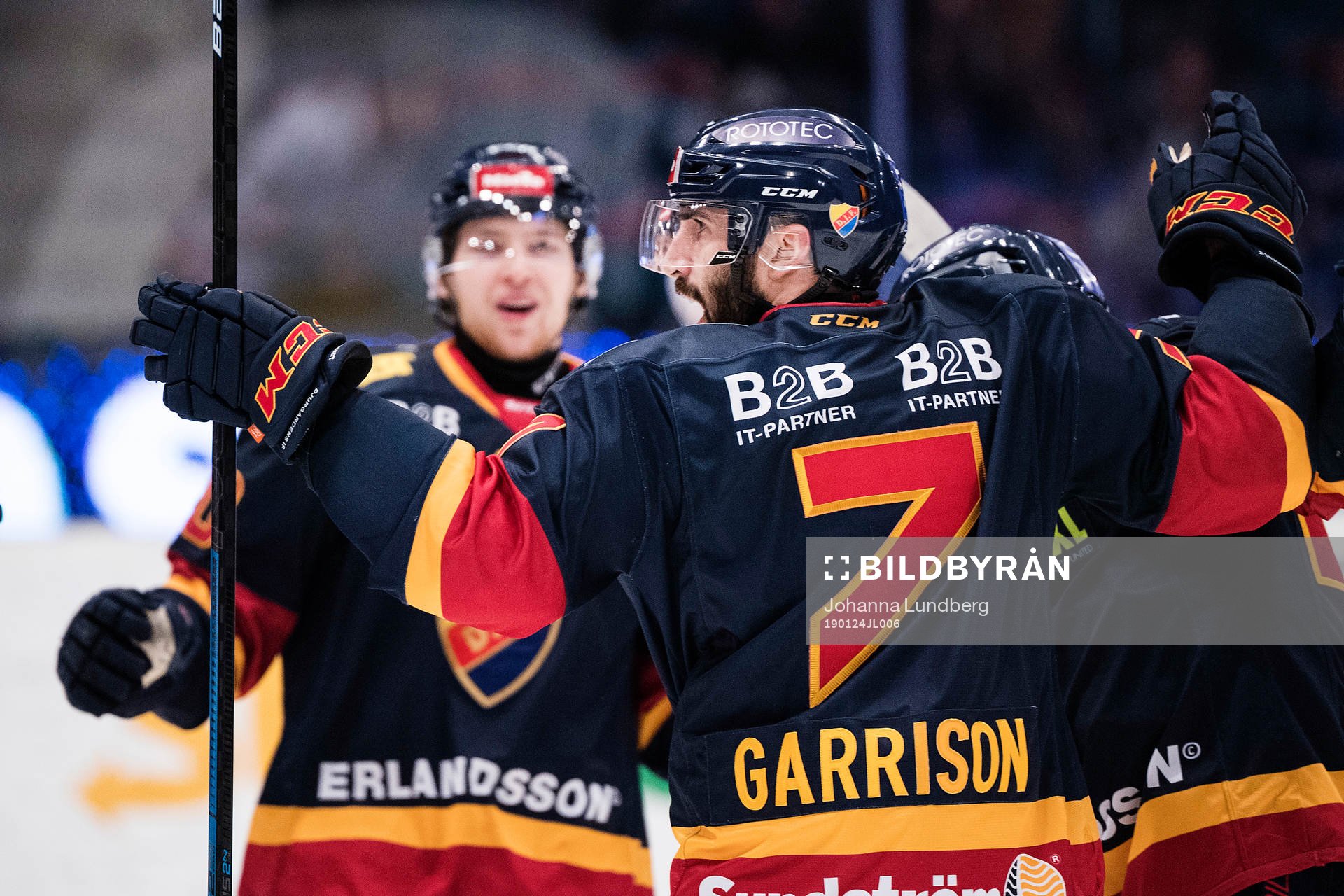 Djurgårdens Jason Garrison jublar