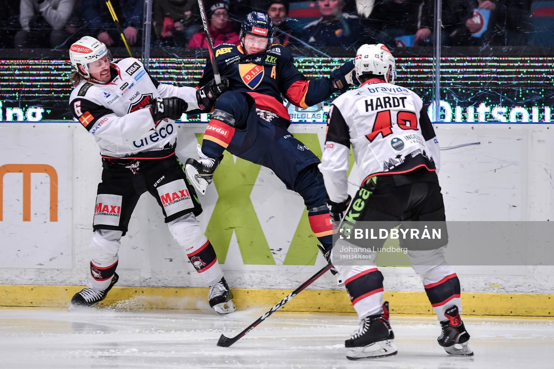 Malmö Redhawks Stefan Warg och Djurgårdens Henrik Eriksson