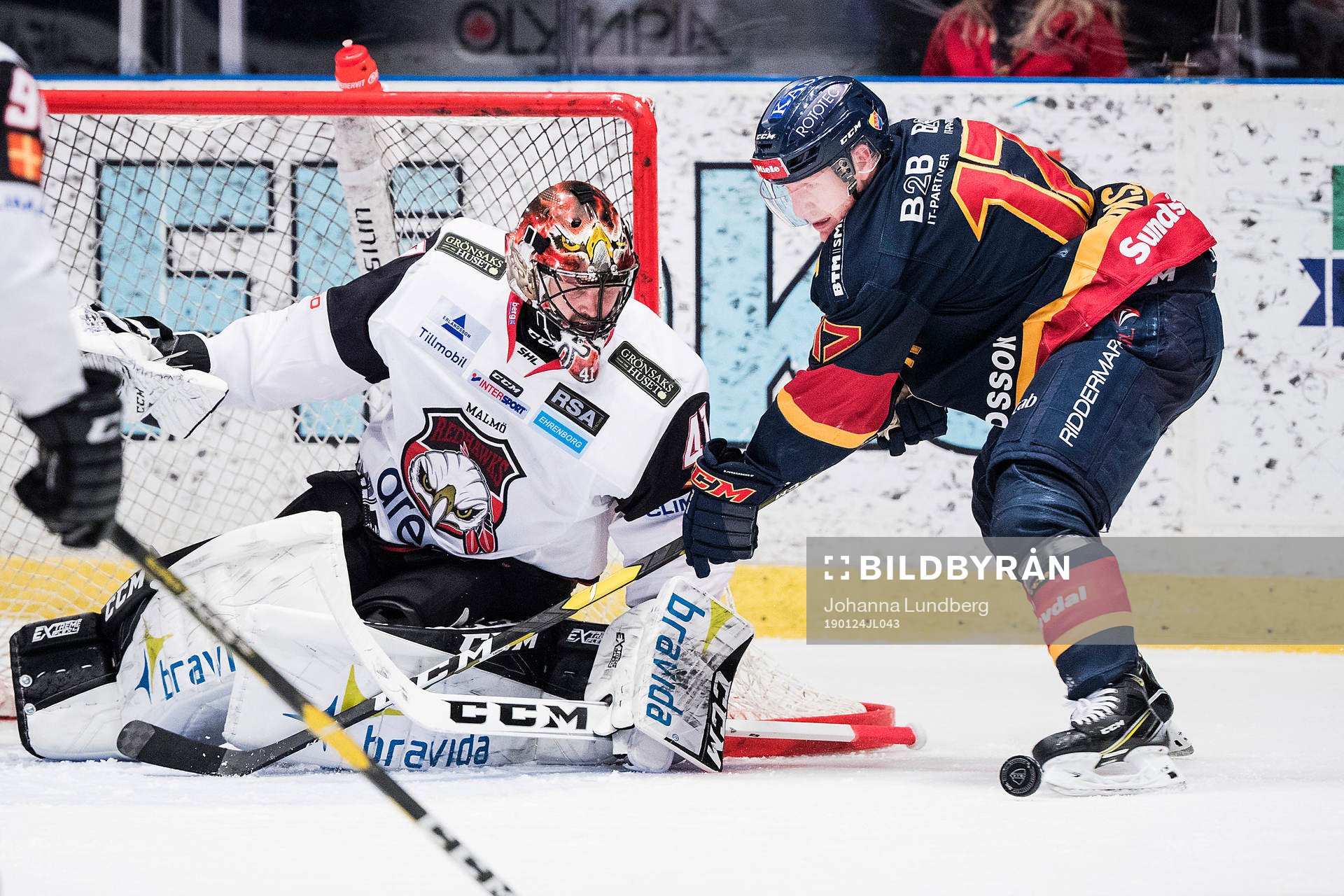Malmö Redhawks målvakt Cristopher Nihlstorp och