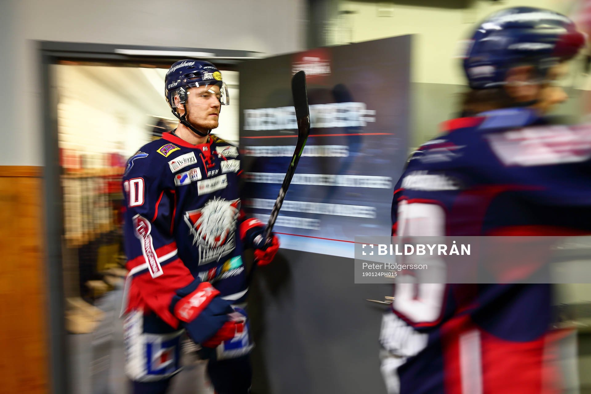 Linköpings Nick Sörensen före ishockeymatchen i SHL