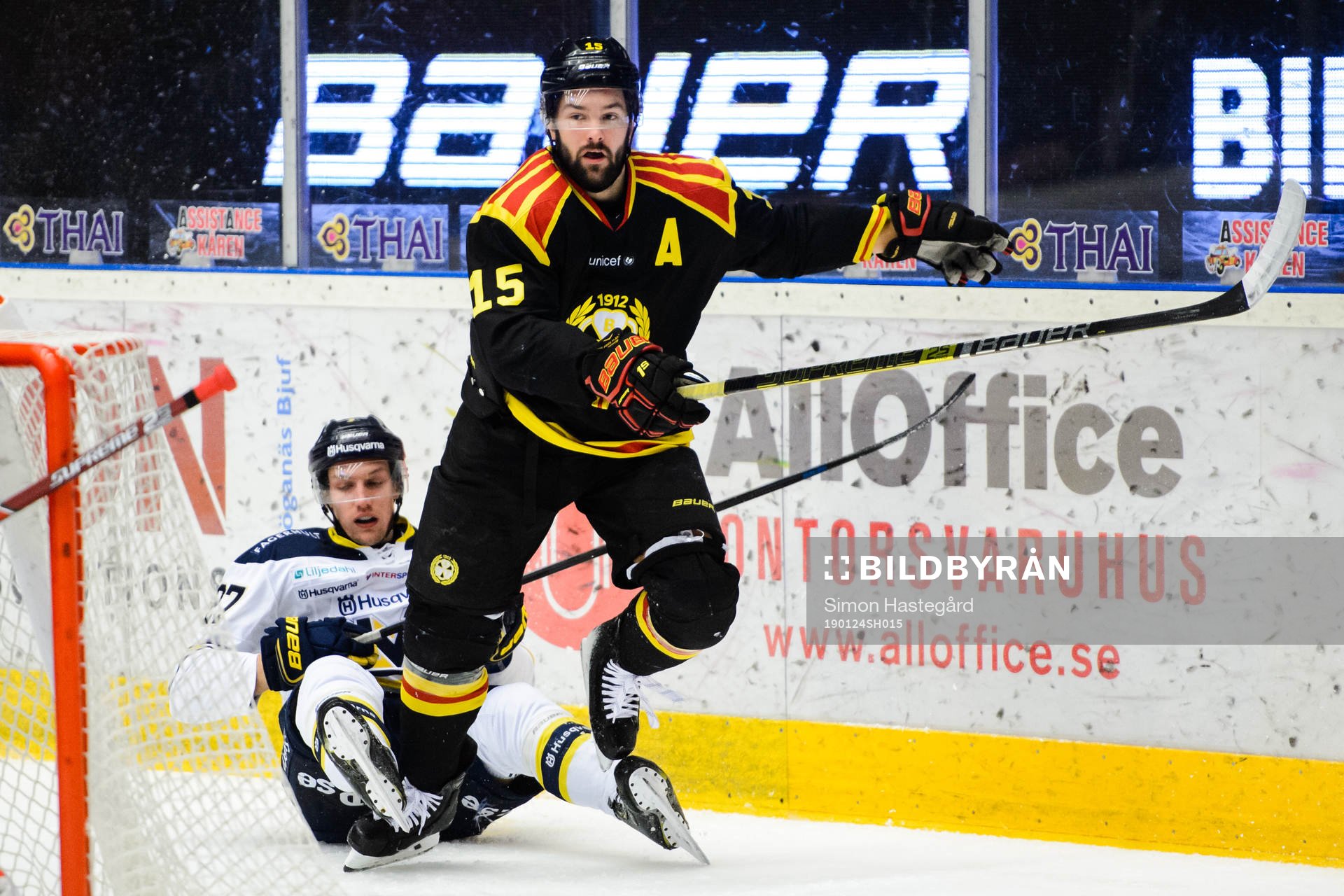 s David Gustafsson och Brynäs Simon Bertilsson