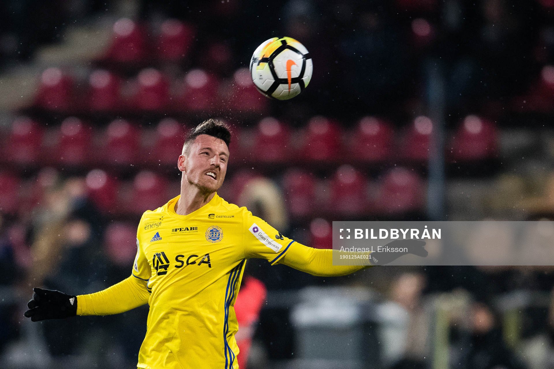 Sundsvalls Alexander Blomqvist under träningsmatchen i fotboll mellan AIK och Sundsvall den 25 januari 2019 i Stockholm. 