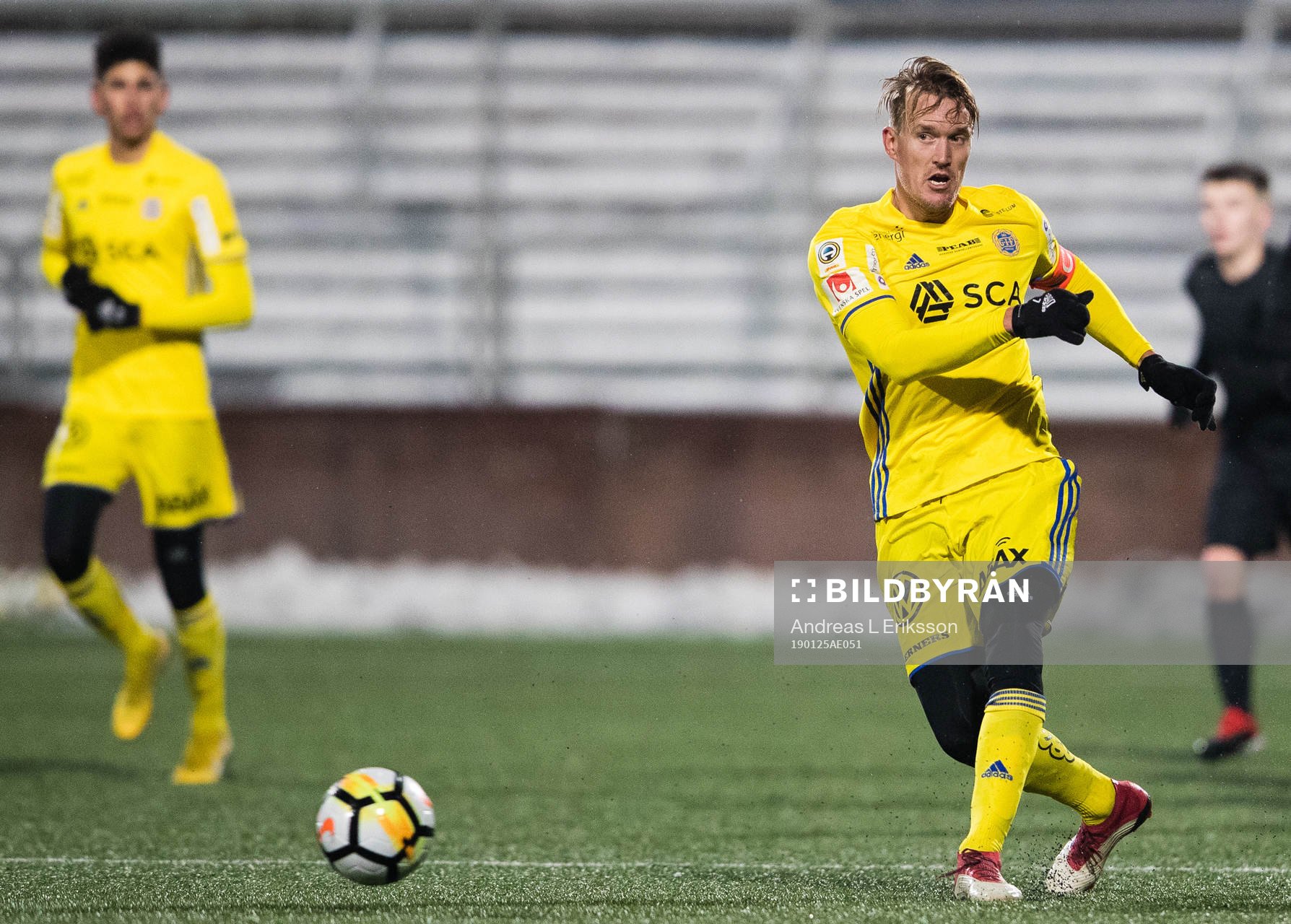 Sundsvalls Kim Skoglund under träningsmatchen i fotboll mellan AIK och Sundsvall den 25 januari 2019 i Stockholm. 