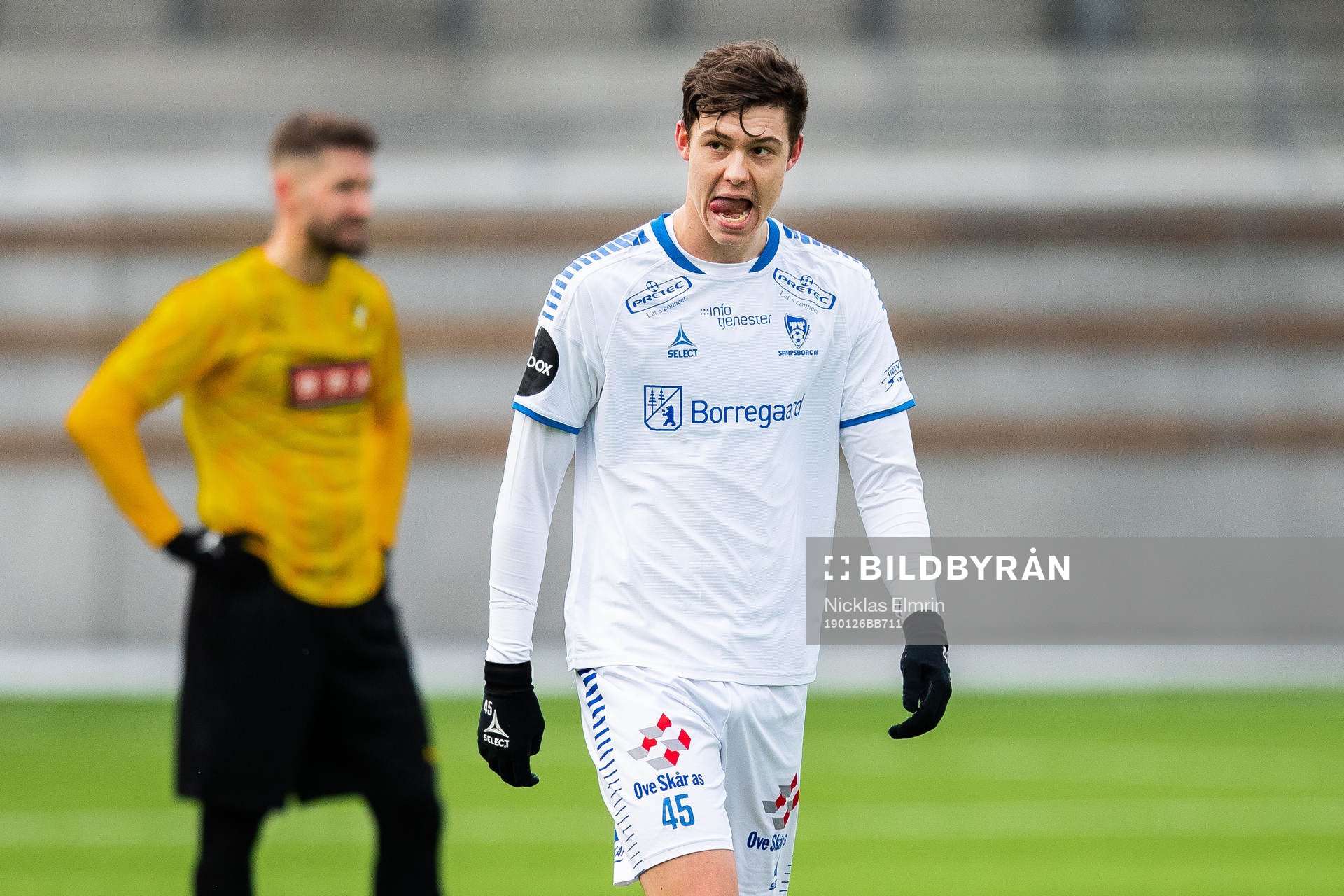 Sarpsborg 08 Jörgen Strand Larsen jublar med lagkamrater