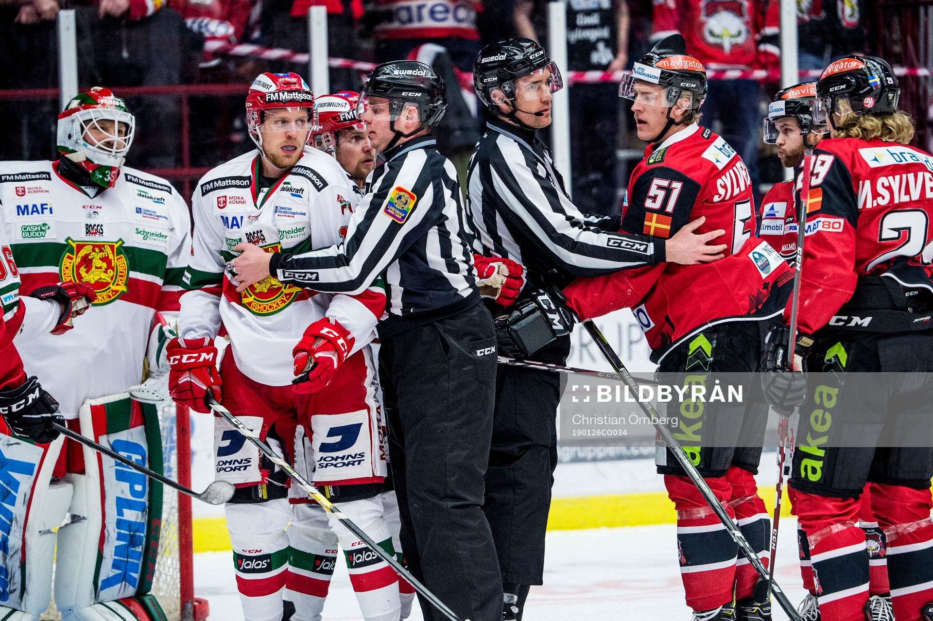 Moras Alexander Hilmerson och Malmö Redhawks Emil