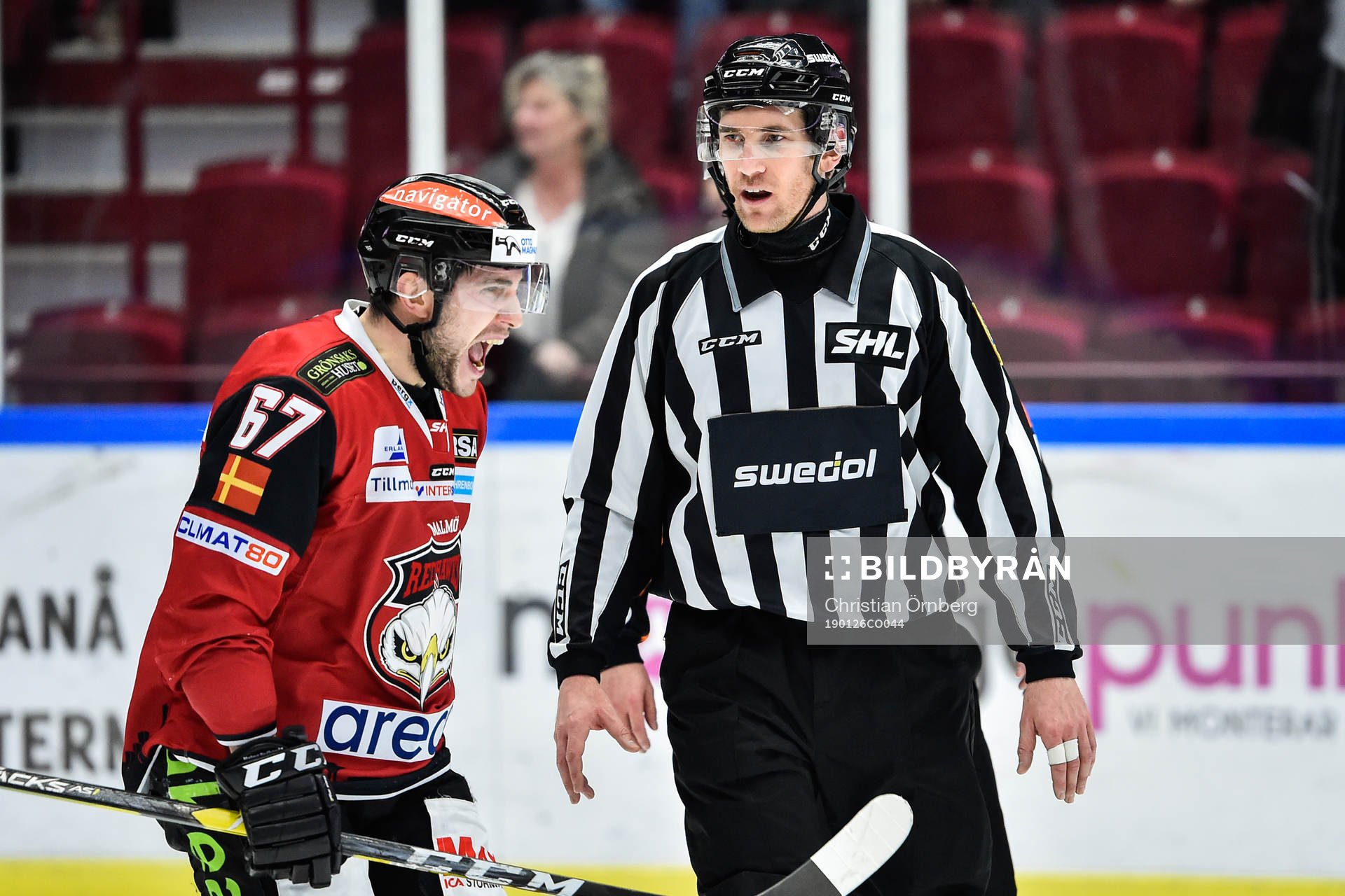 Malmö Redhawks Konstantin Komarek reagerar